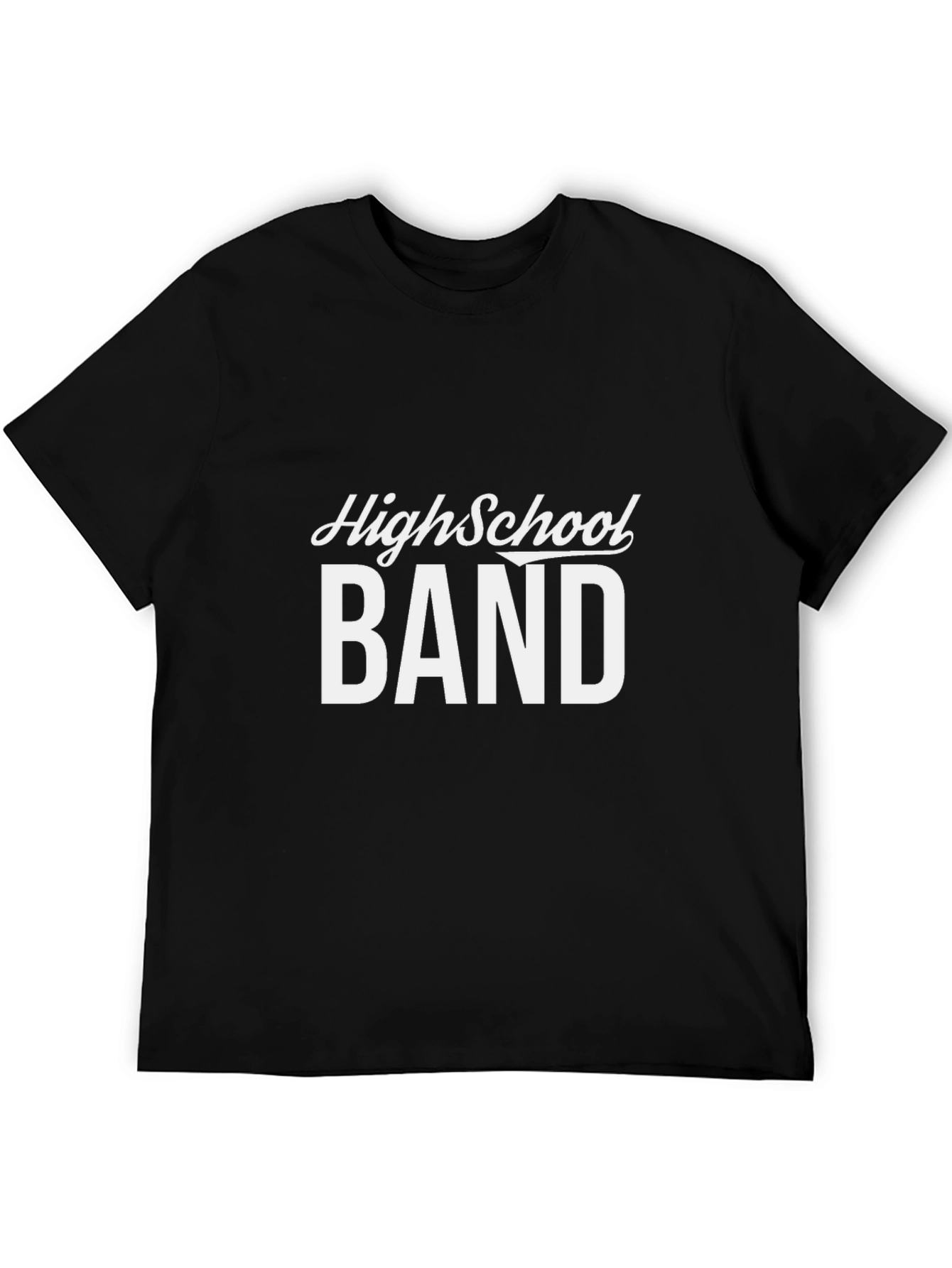 High School Band Tee - Black Cotton T-Shirt