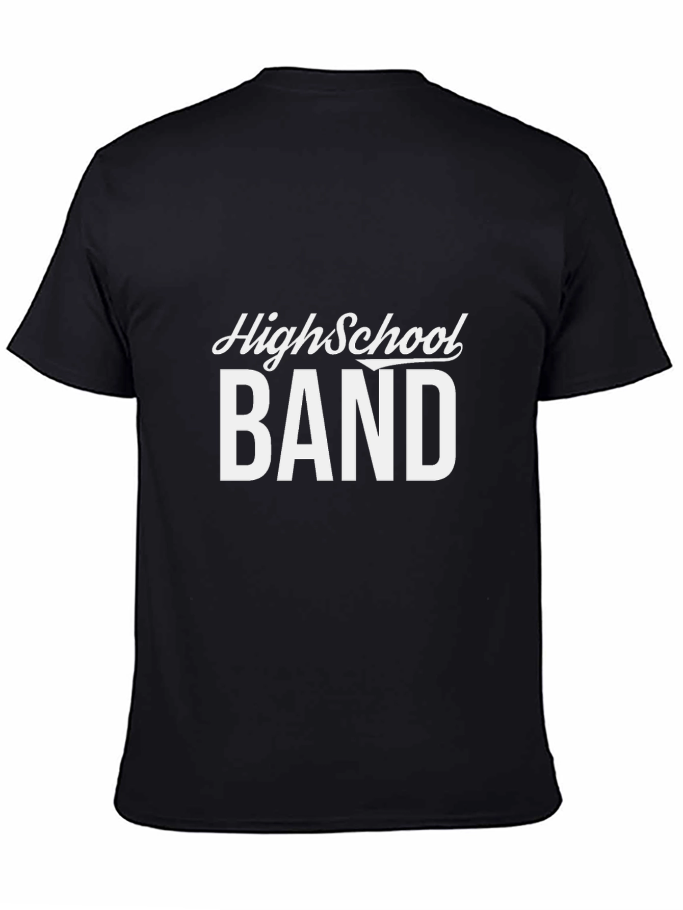 High School Band Tee - Black Cotton T-Shirt