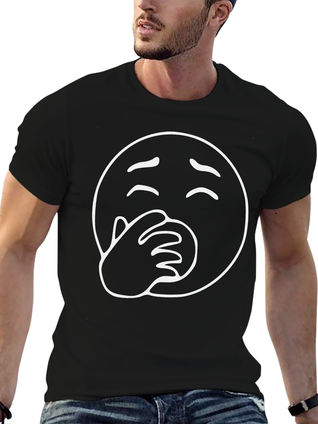 Laughing Emoji Black Graphic Tee