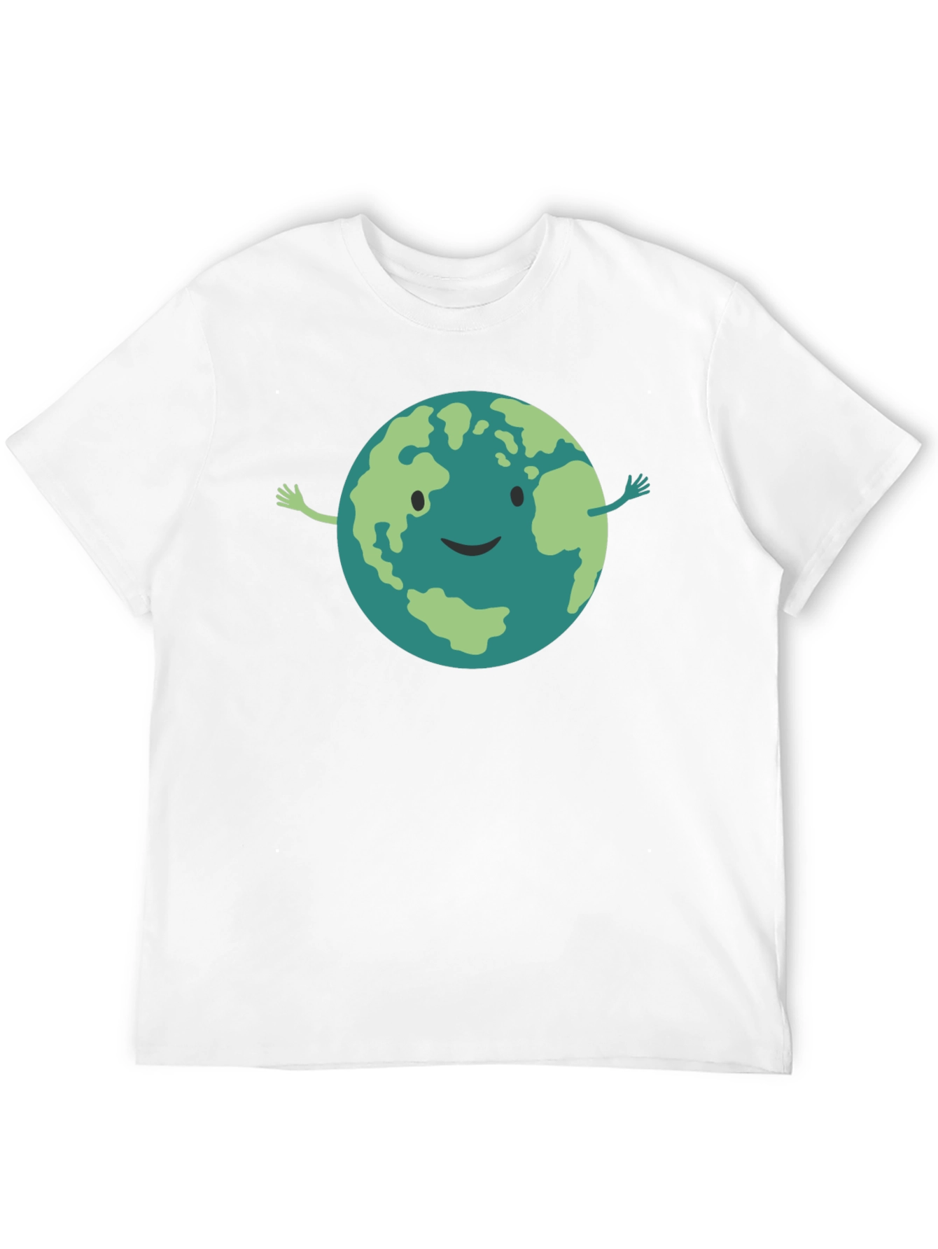 Smiling Earth Graphic Black T-Shirt