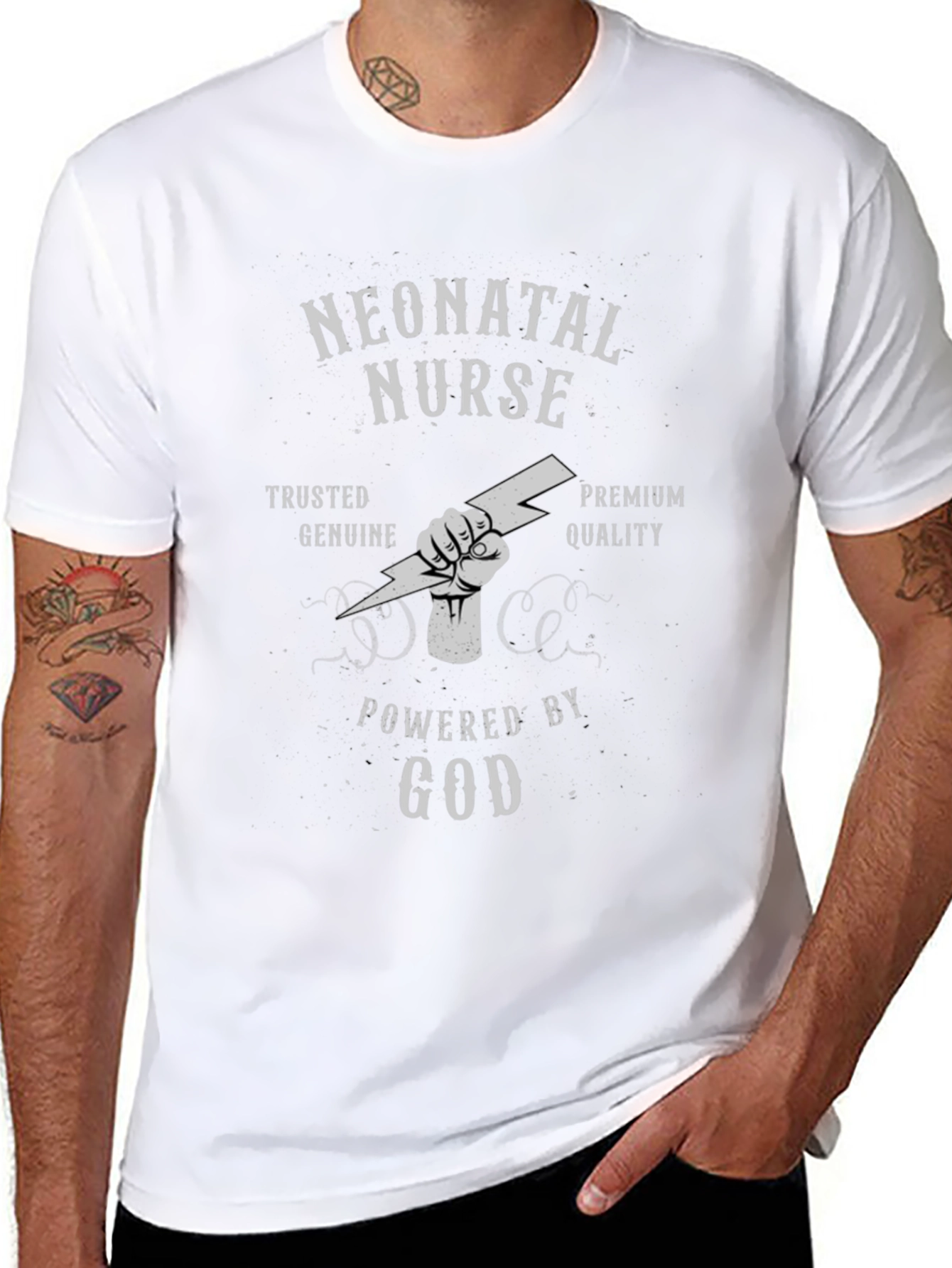 Neonatal Nurse T-Shirt - Powered By God