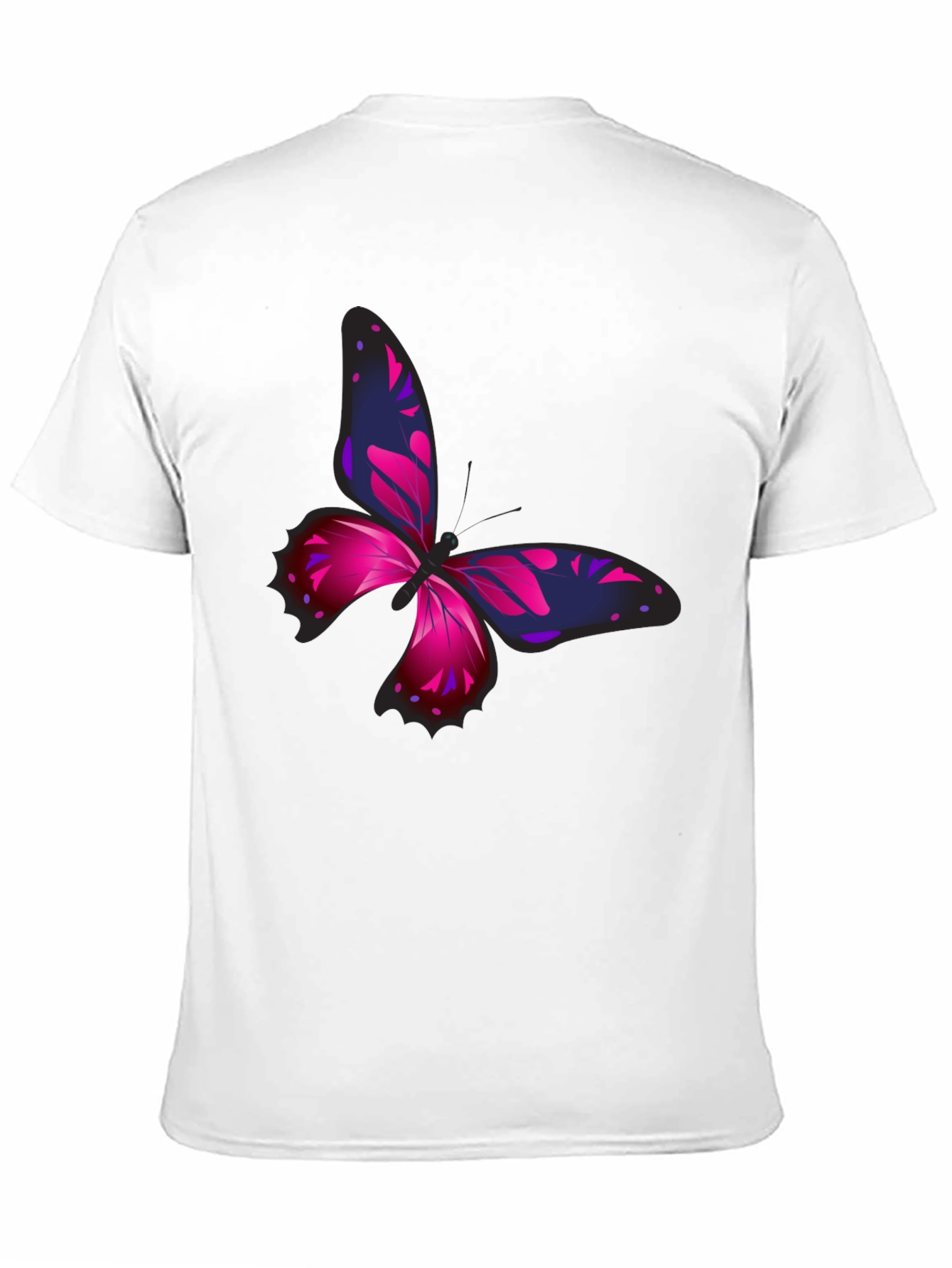 Butterfly Graphic Print Black T-Shirt