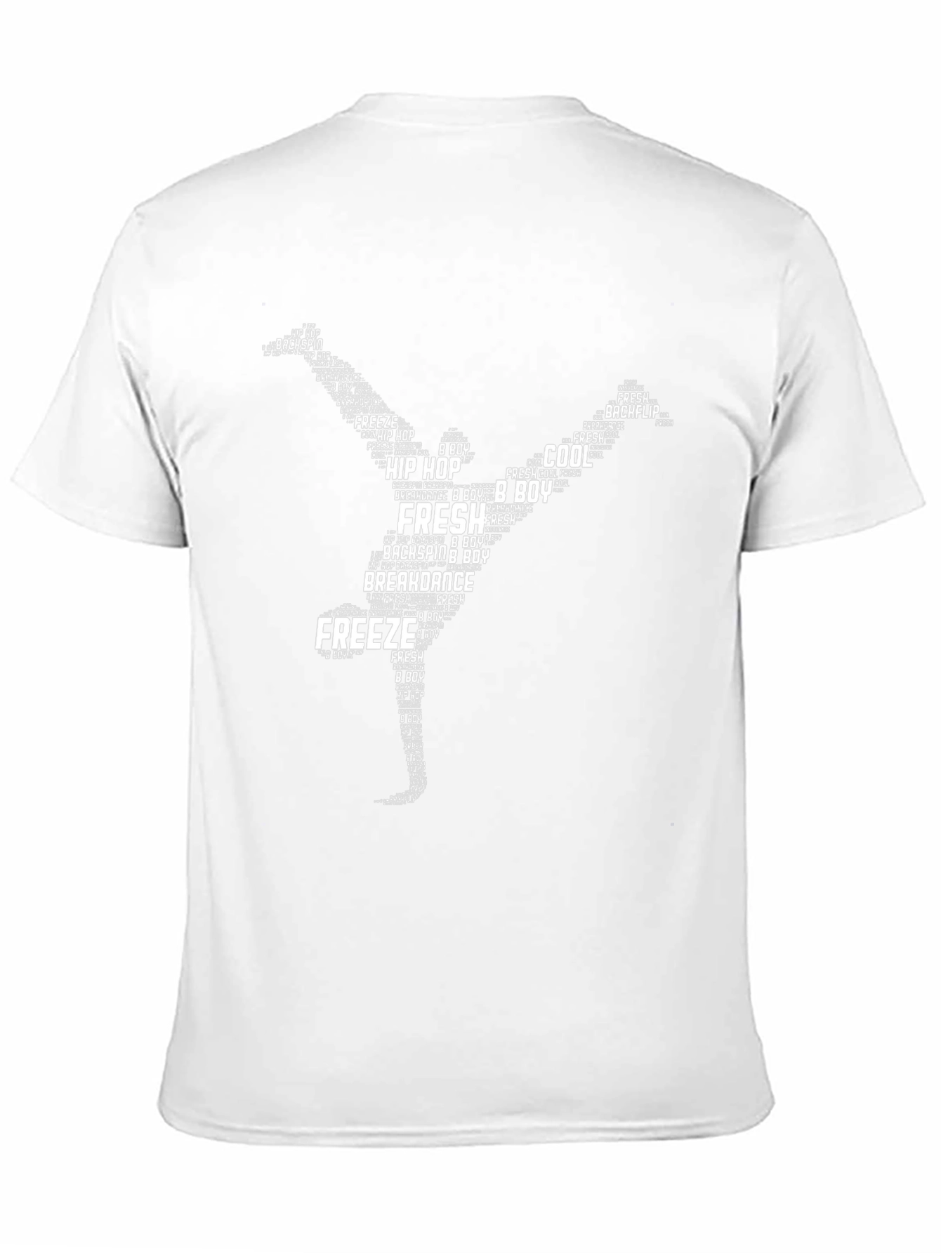 Hip Hop Dancer Word Art Black T-Shirt