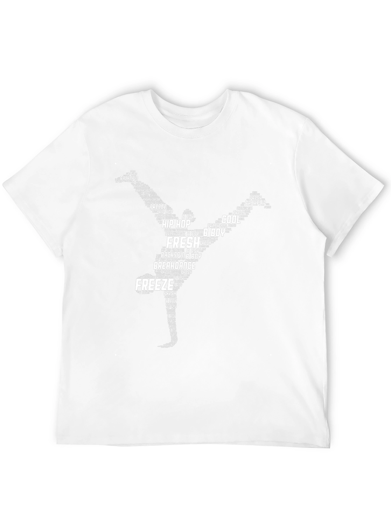 Hip Hop Dancer Word Art Black T-Shirt