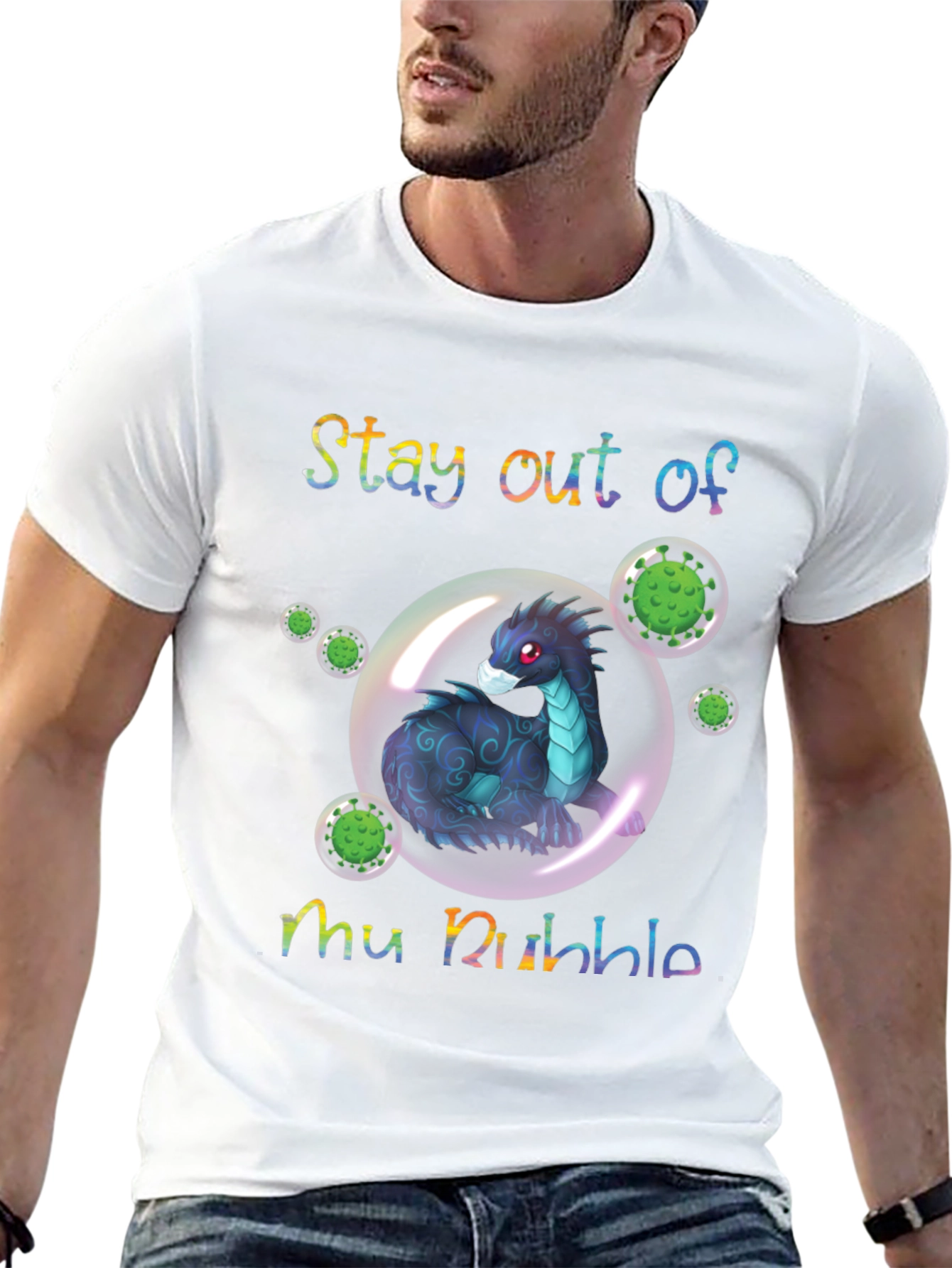 Stay Out of My Bubble T-Shirt Dragon Protective Funny