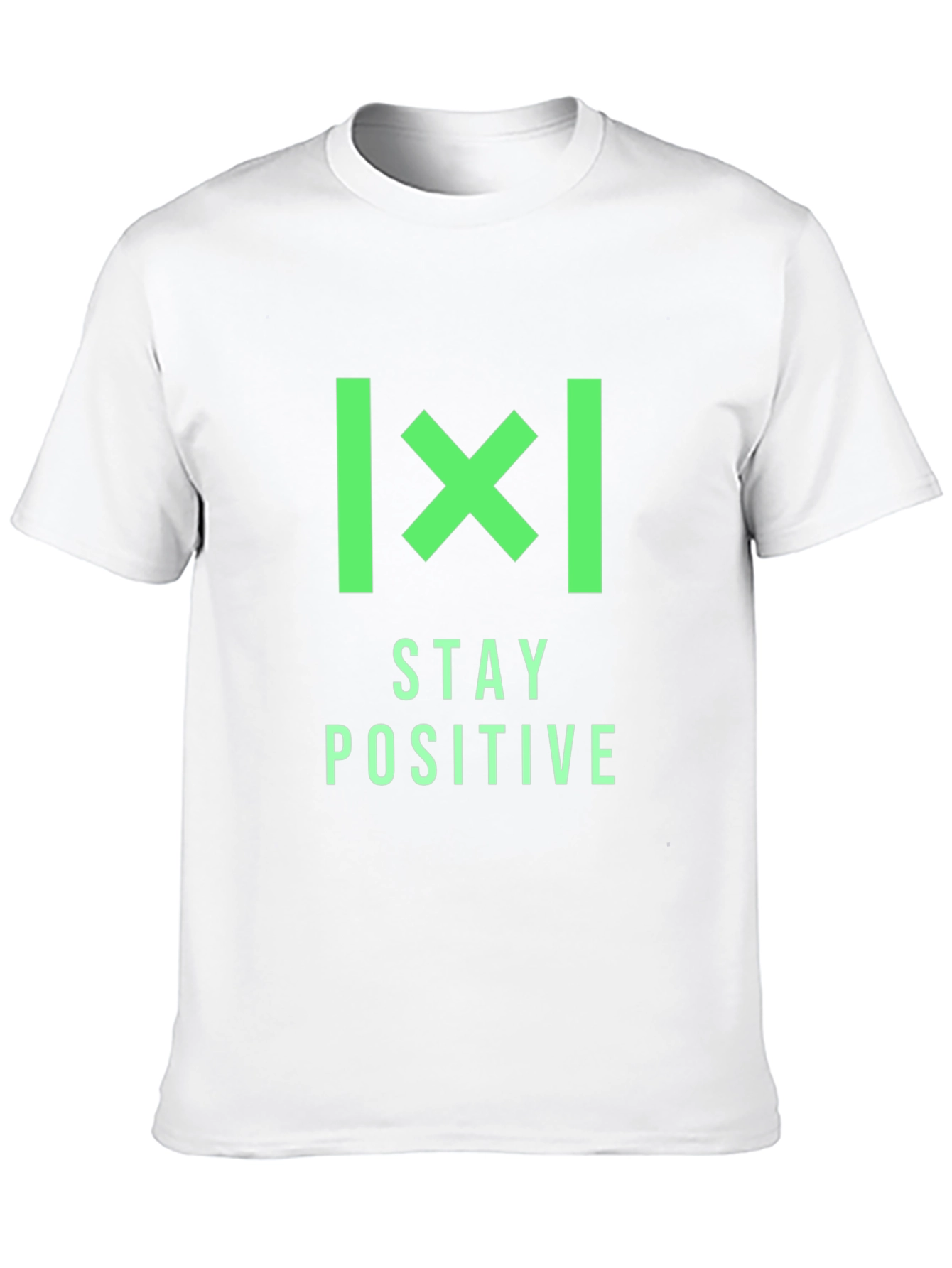Stay Positive Graphic Print Black T-Shirt