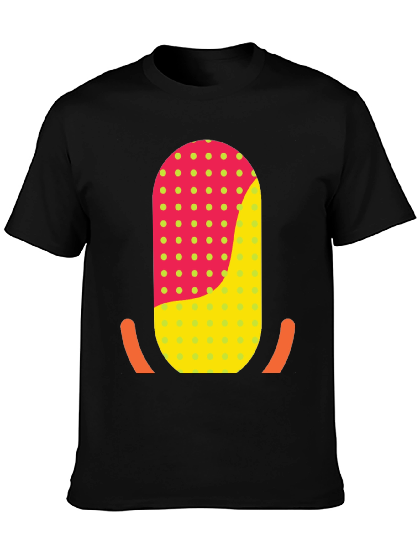 Funky Retro T-Shirt with Geometric Graphic Print