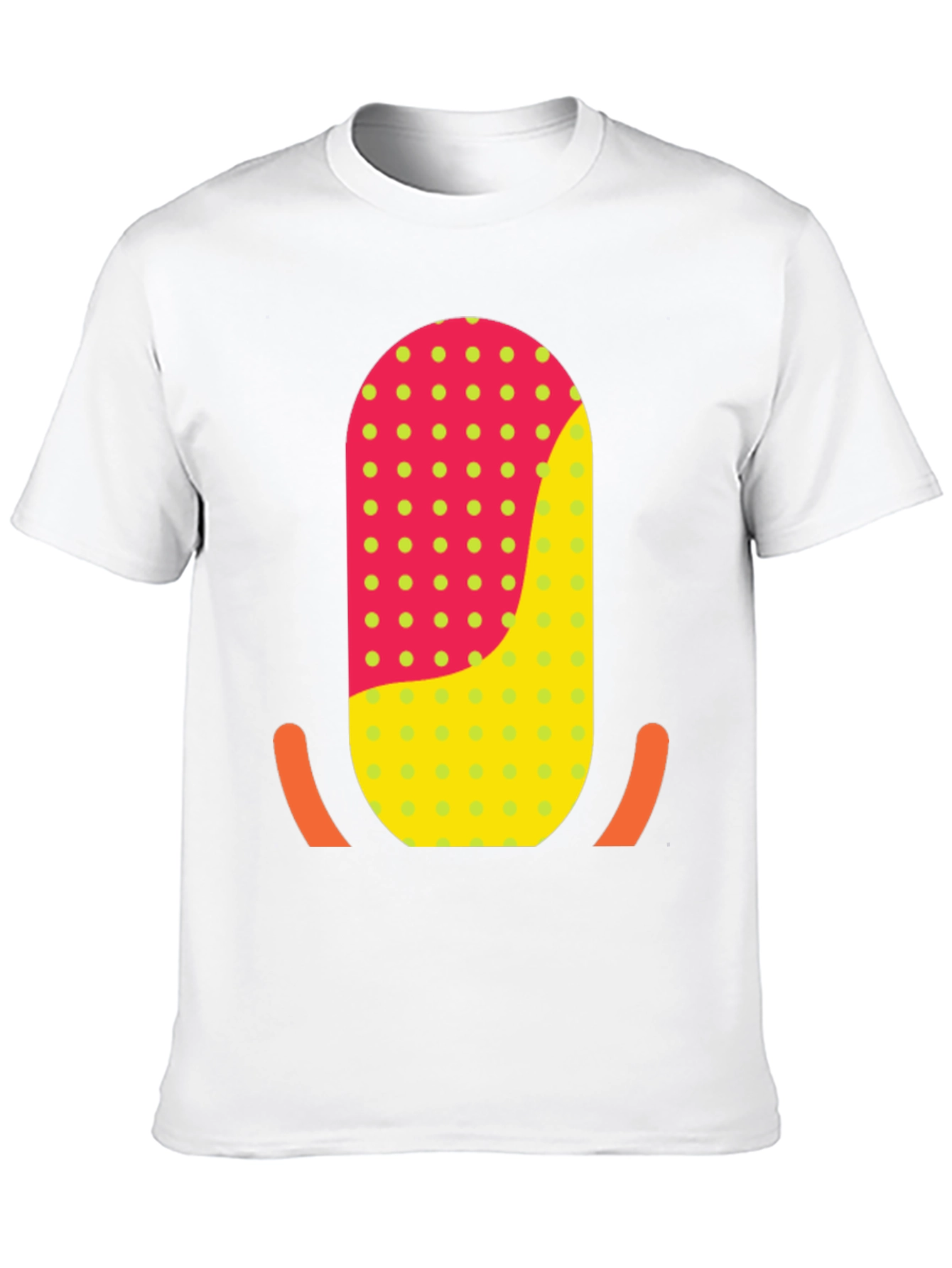 Funky Retro T-Shirt with Geometric Graphic Print