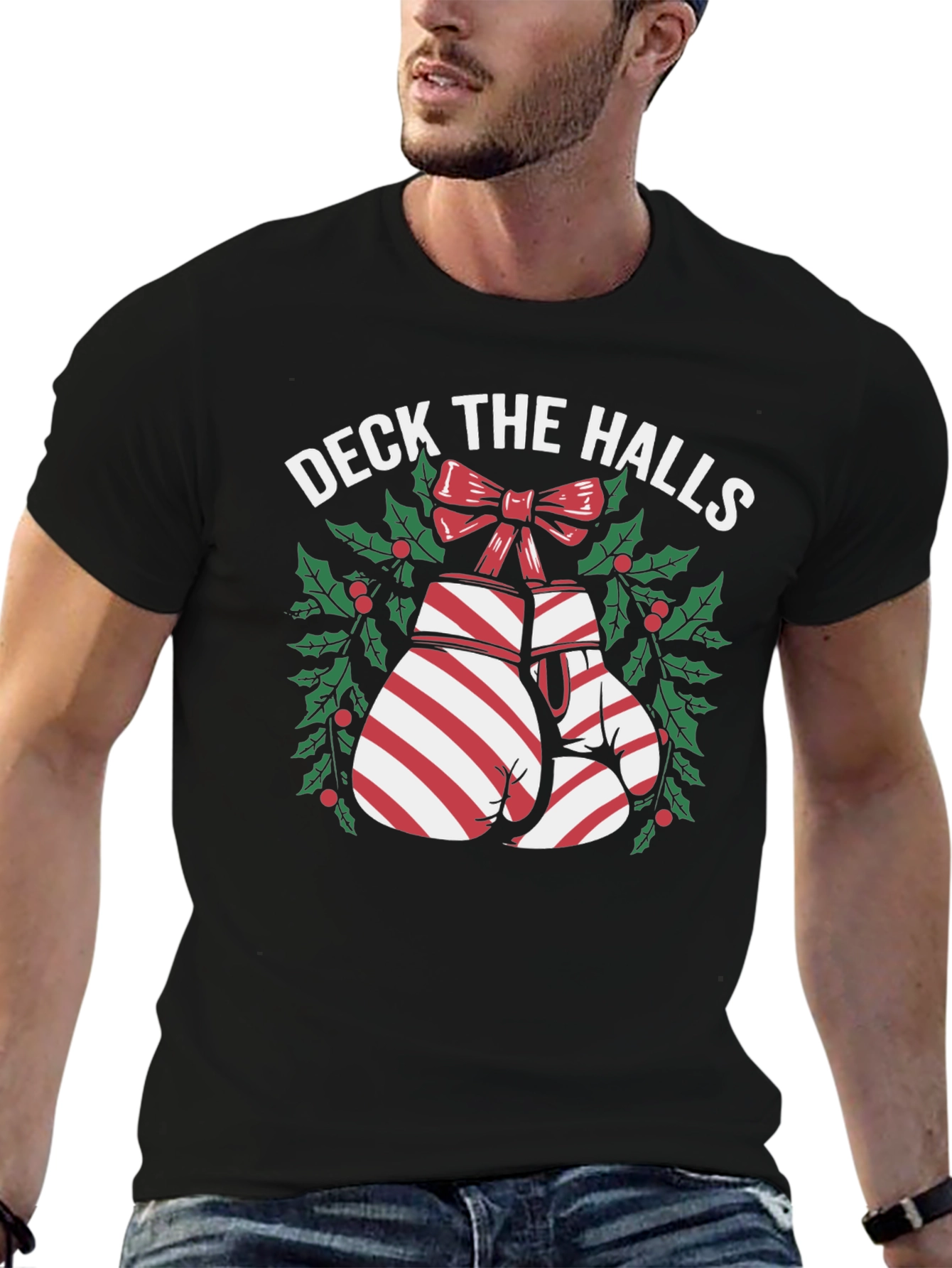 Deck the Halls Boxing Gloves Christmas T-Shirt