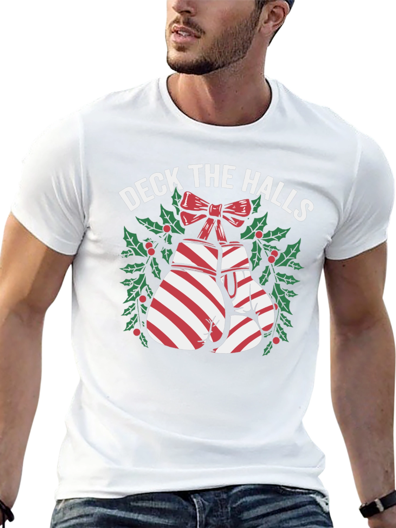 Deck the Halls Boxing Gloves Christmas T-Shirt