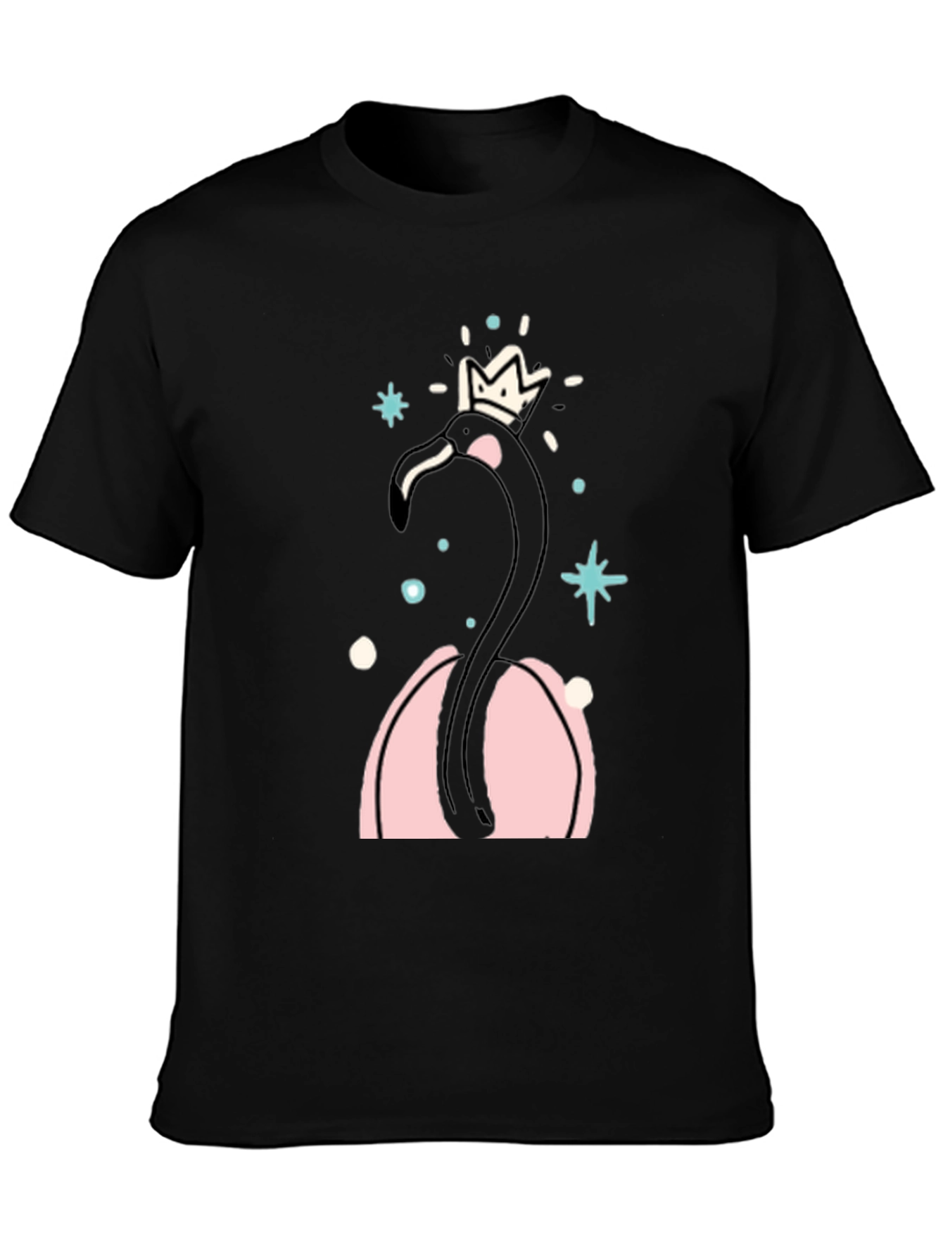Black Flamingo Crown T-Shirt
