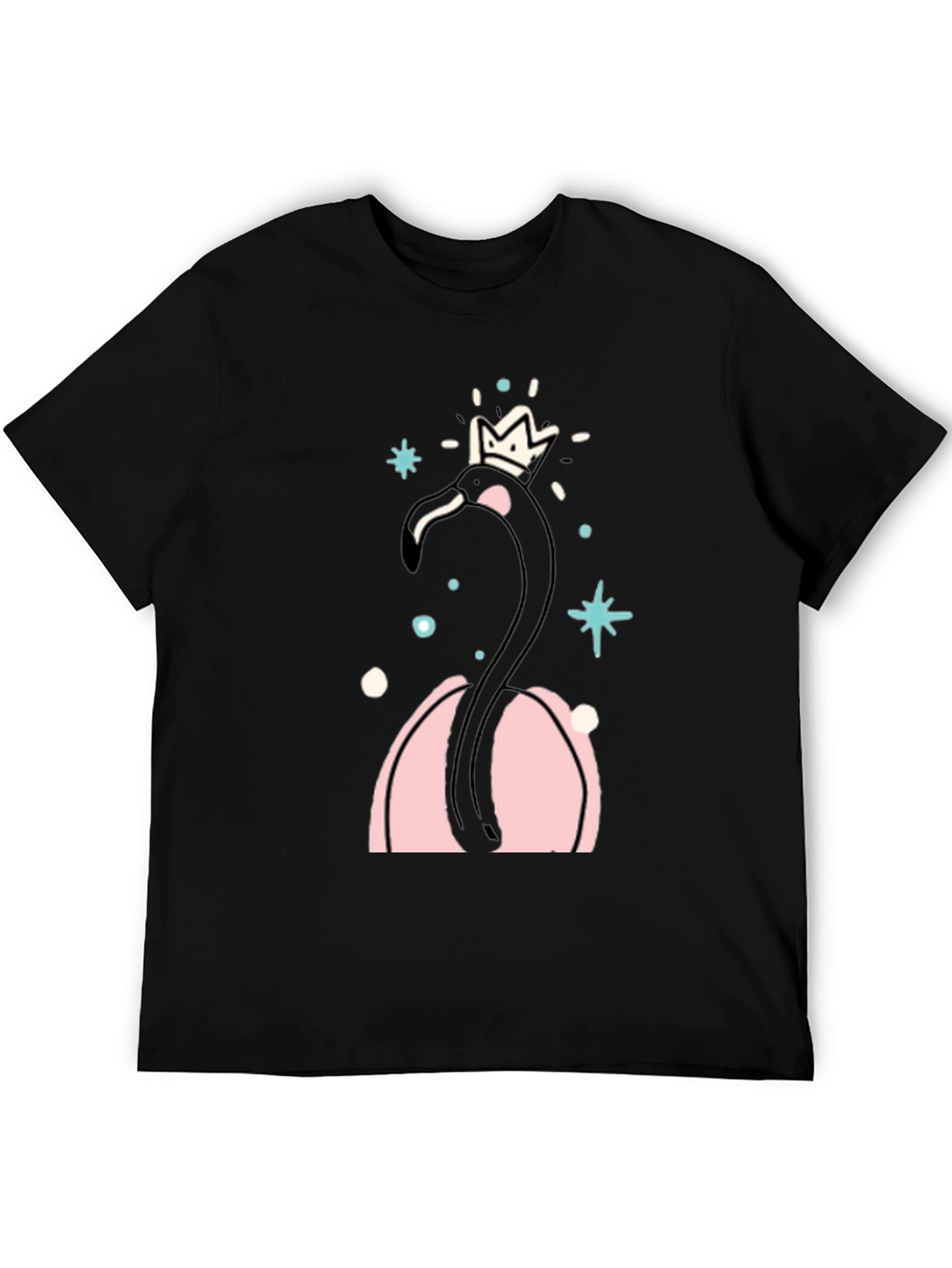 Black Flamingo Crown T-Shirt