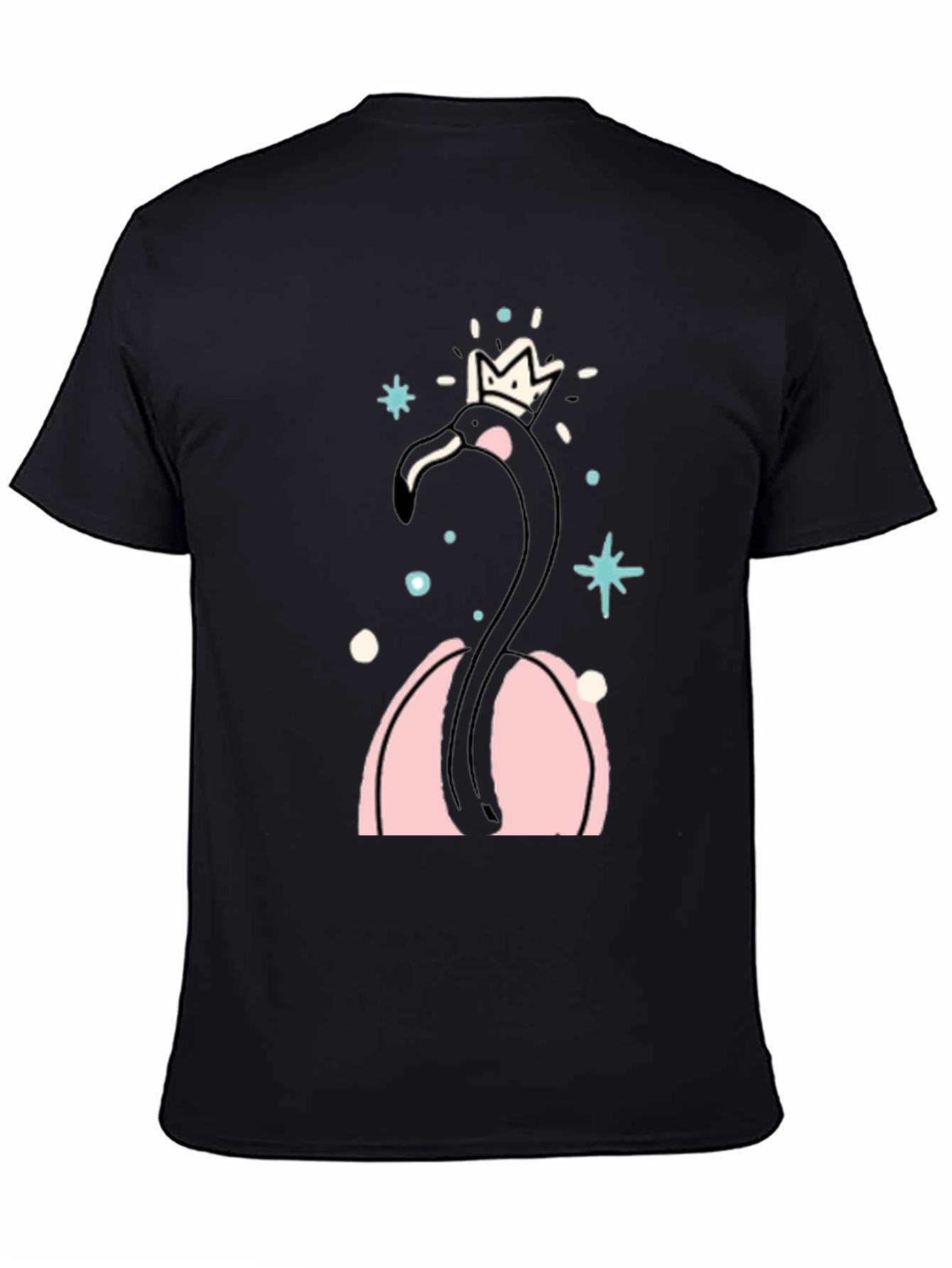 Black Flamingo Crown T-Shirt