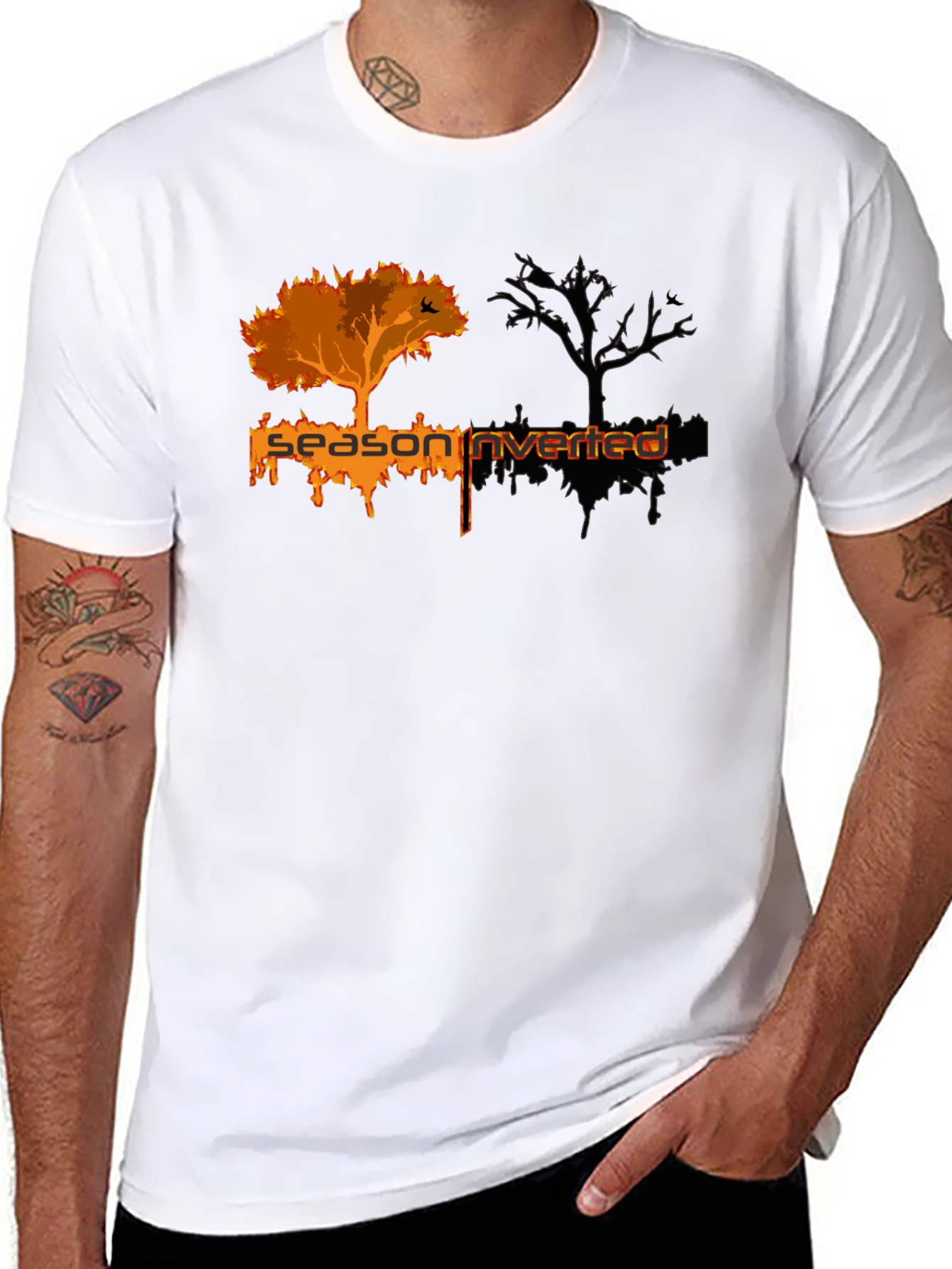 Season Inverted Graphic Tee - Unique Design