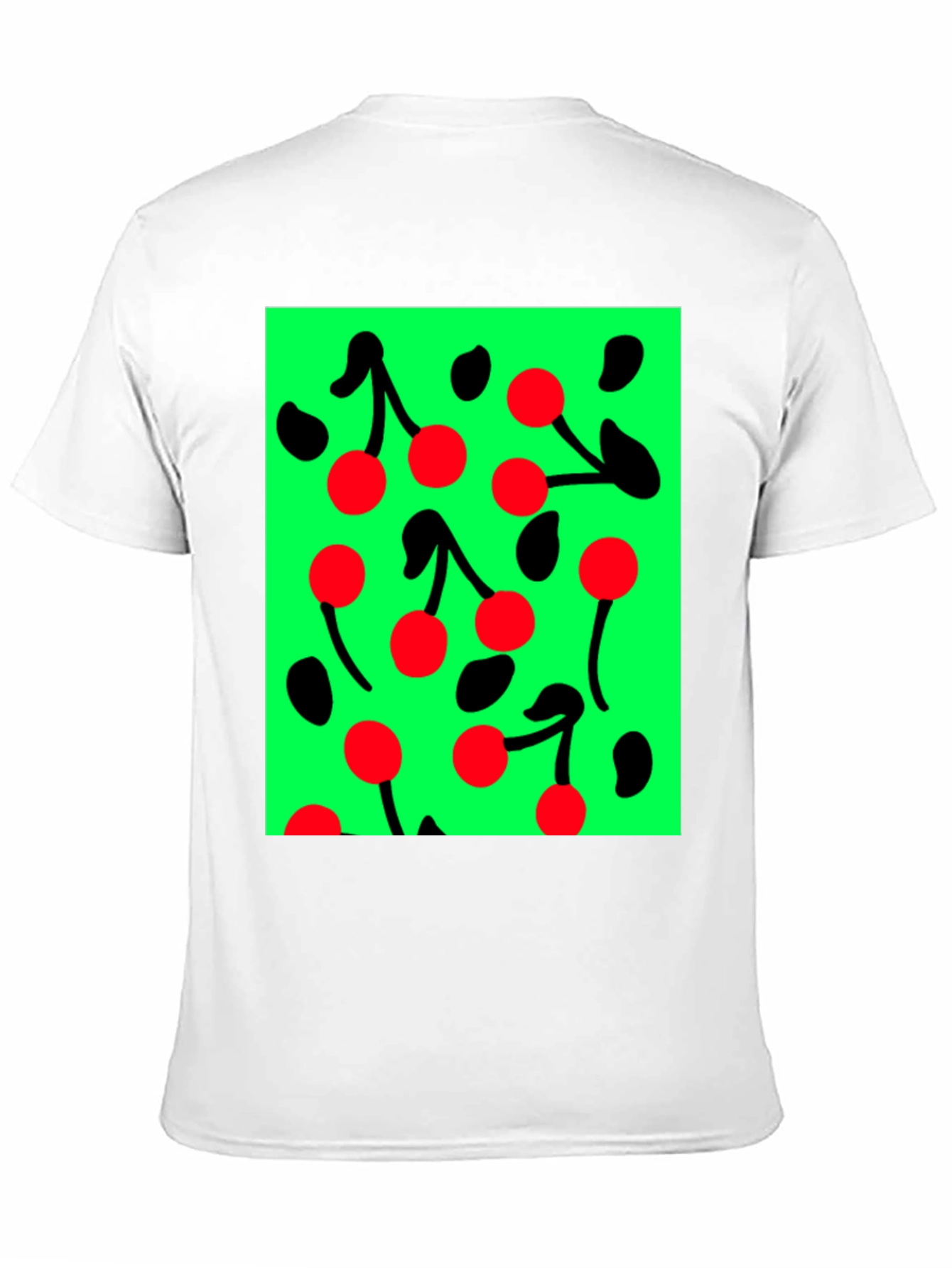Cherry Pattern Black T-shirt
