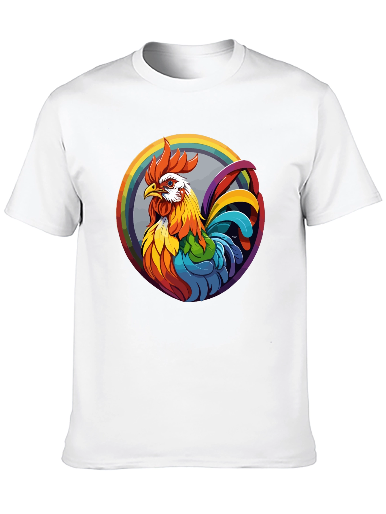 Rainbow Rooster Graphic Tee