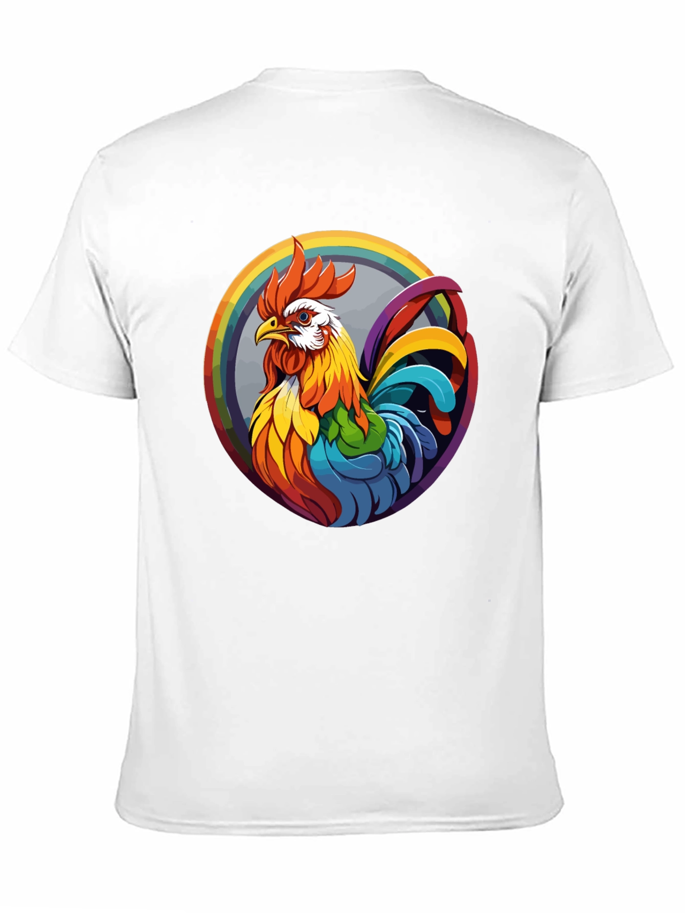Rainbow Rooster Graphic Tee