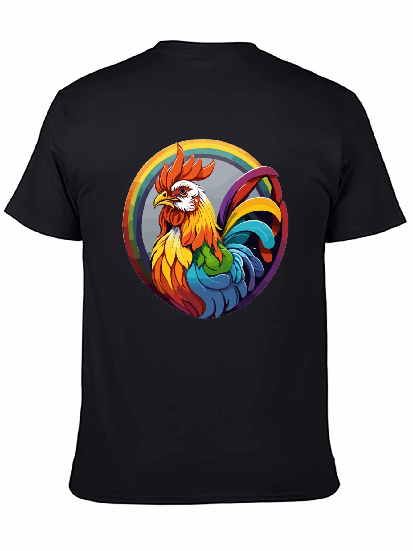 Rainbow Rooster Graphic Tee