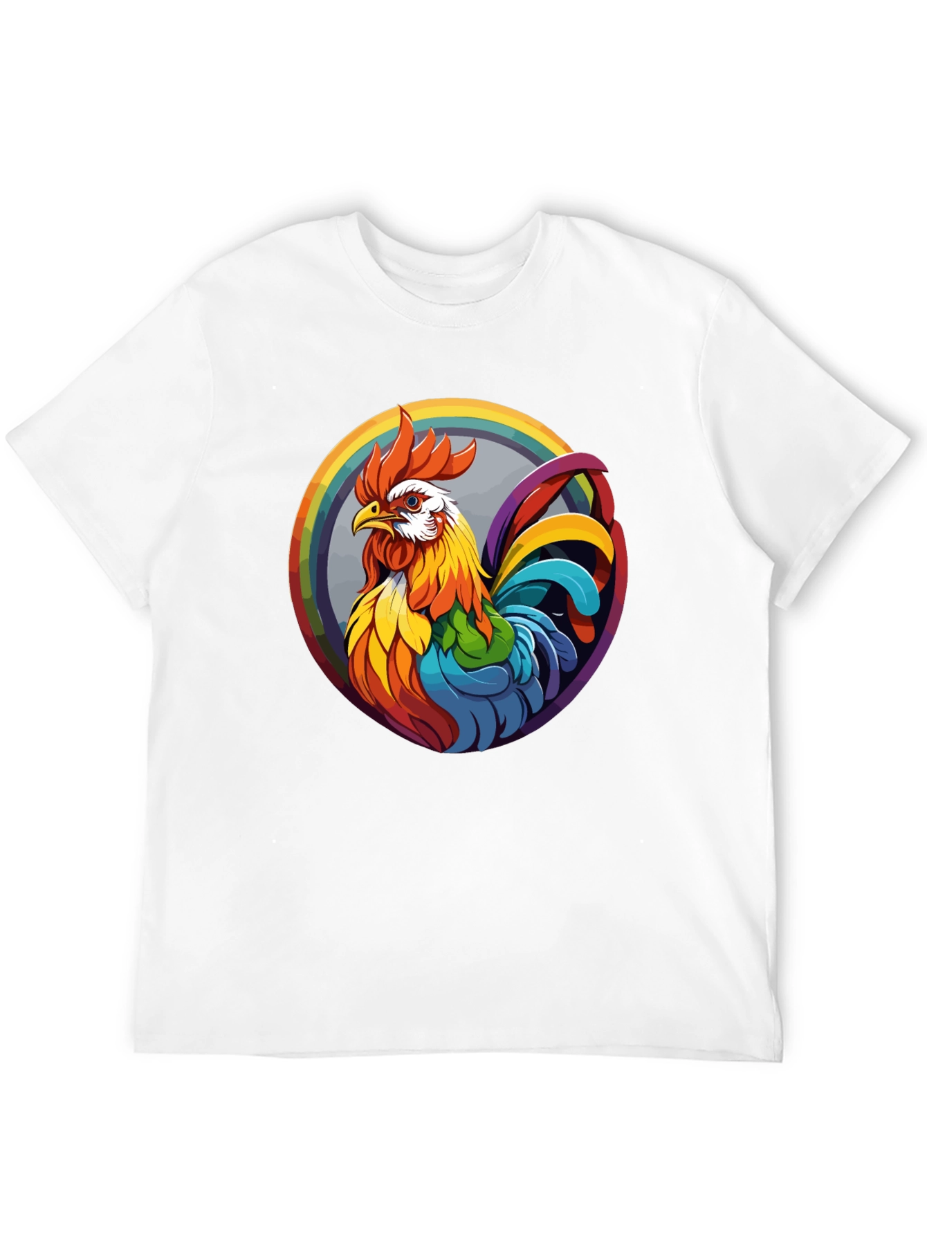 Rainbow Rooster Graphic Tee