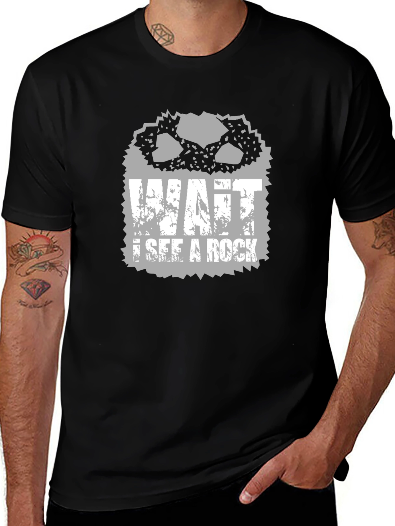 Wait I See A Rock T-Shirt - Black