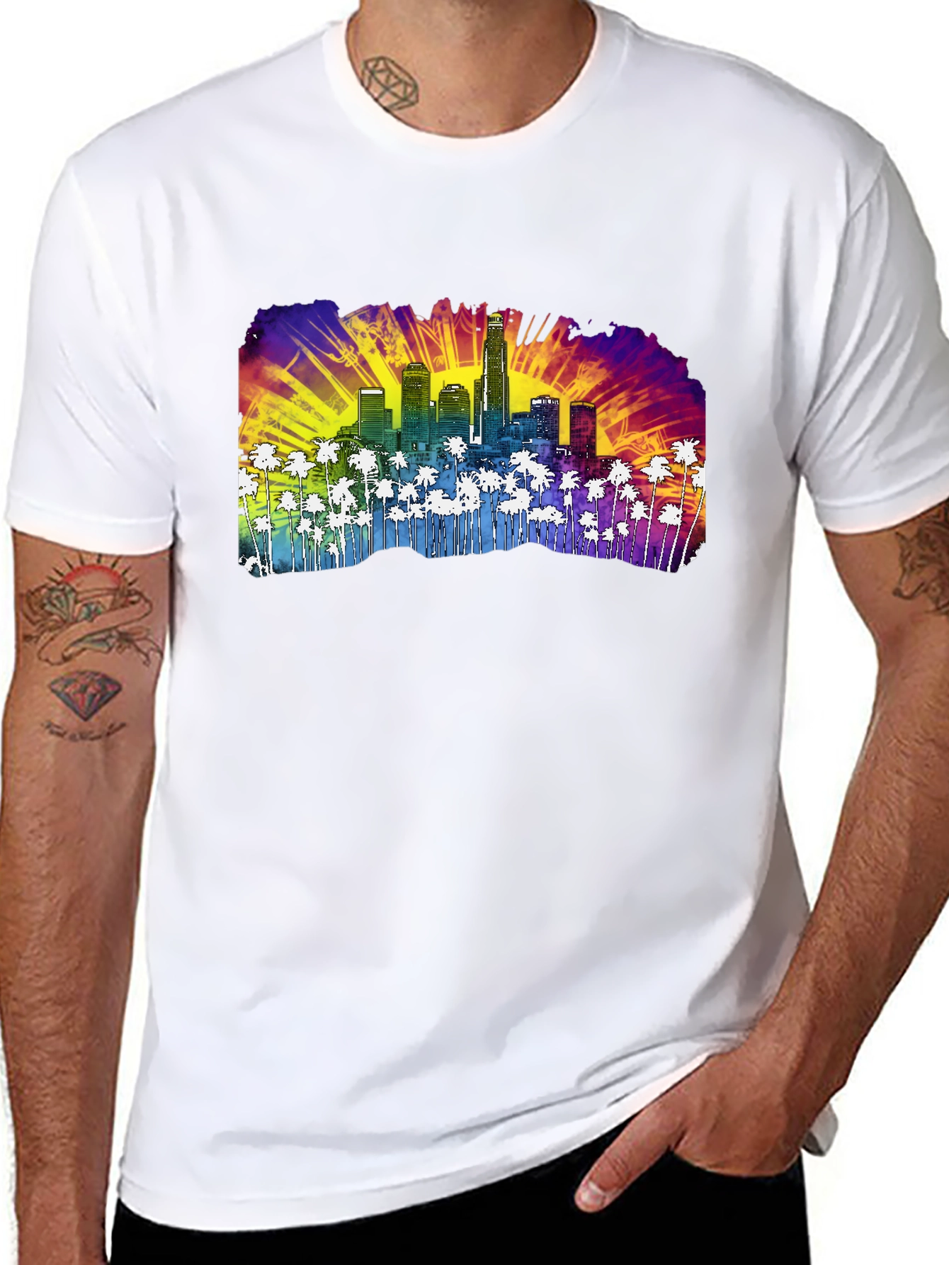 LA Skyline Graphic Tee - California Dreams
