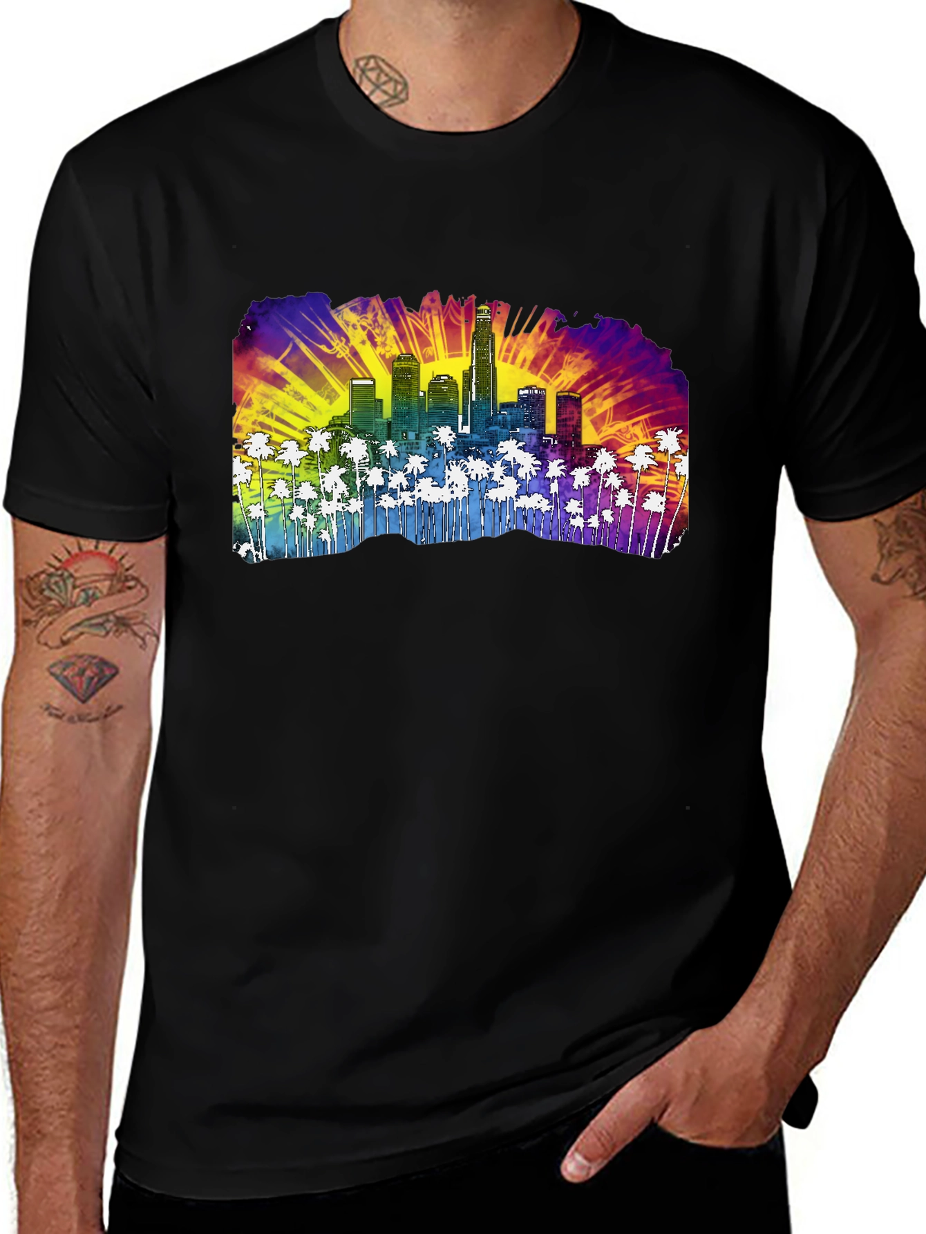 LA Skyline Graphic Tee - California Dreams