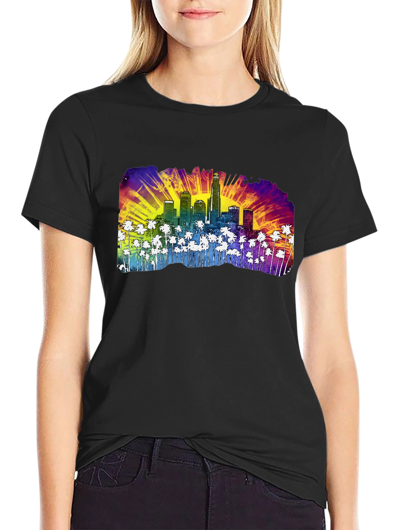LA Skyline Graphic Tee - California Dreams