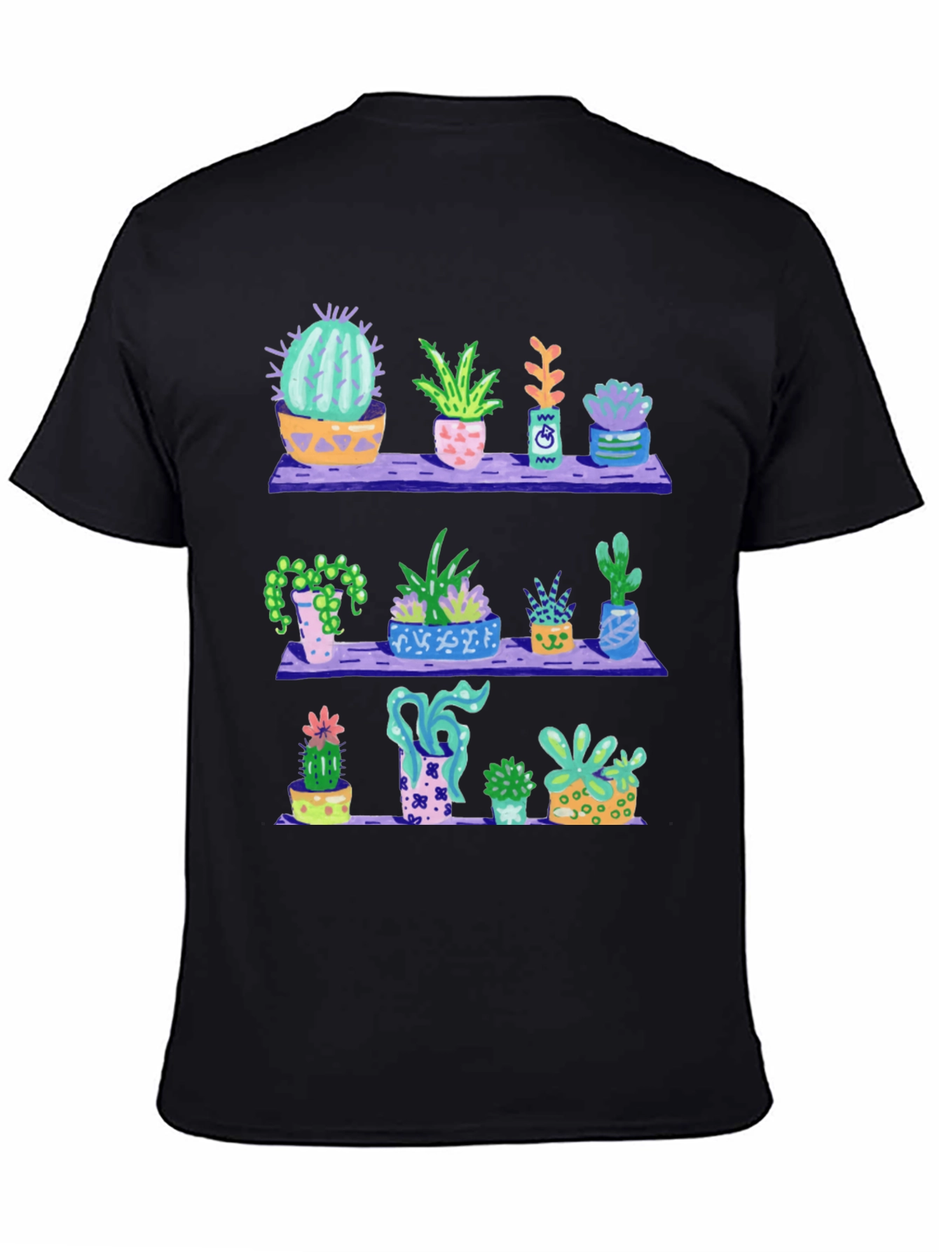 Cactus Shelf T-Shirt - Trendy Plant Lover Tee