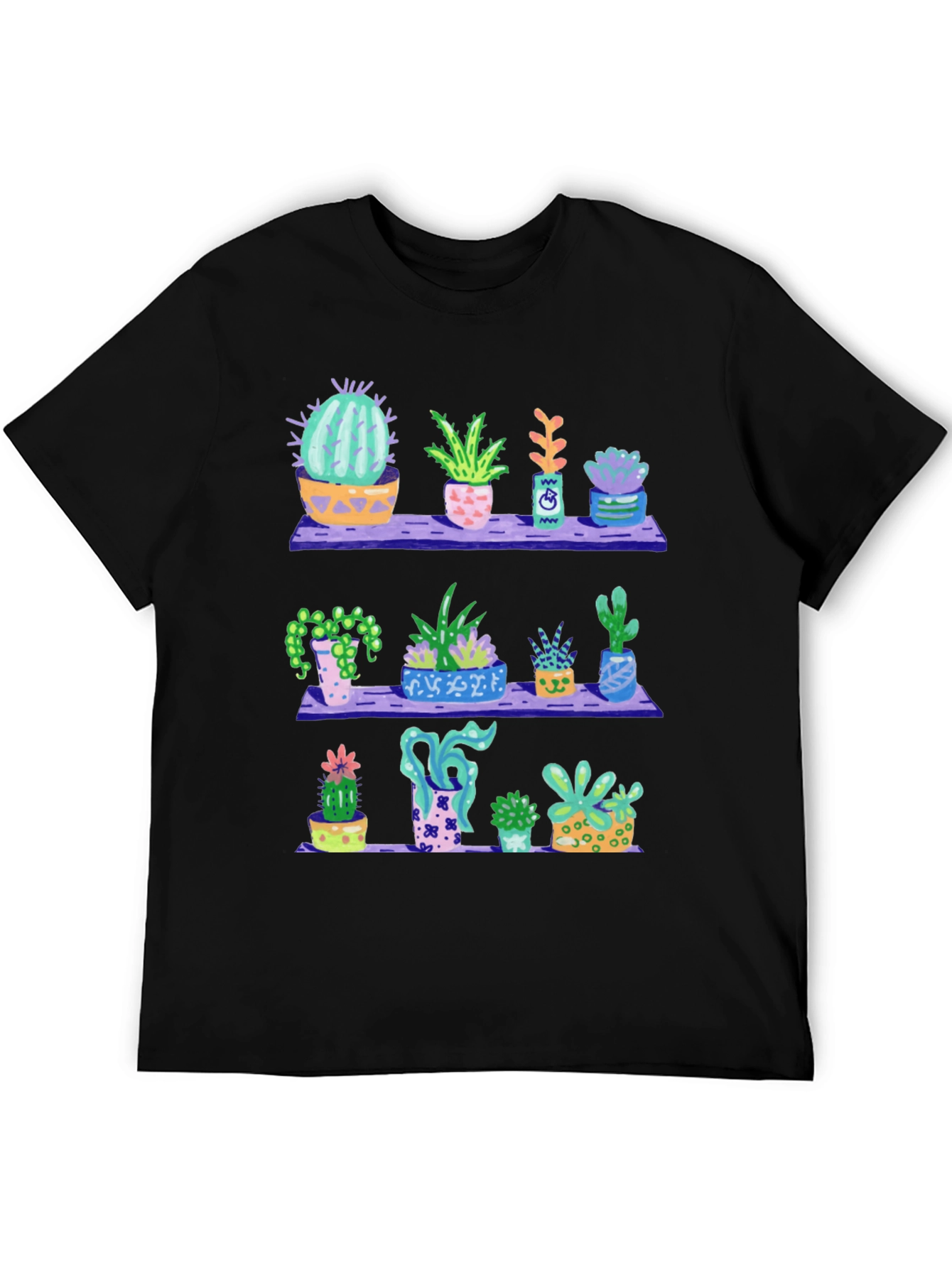 Cactus Shelf T-Shirt - Trendy Plant Lover Tee