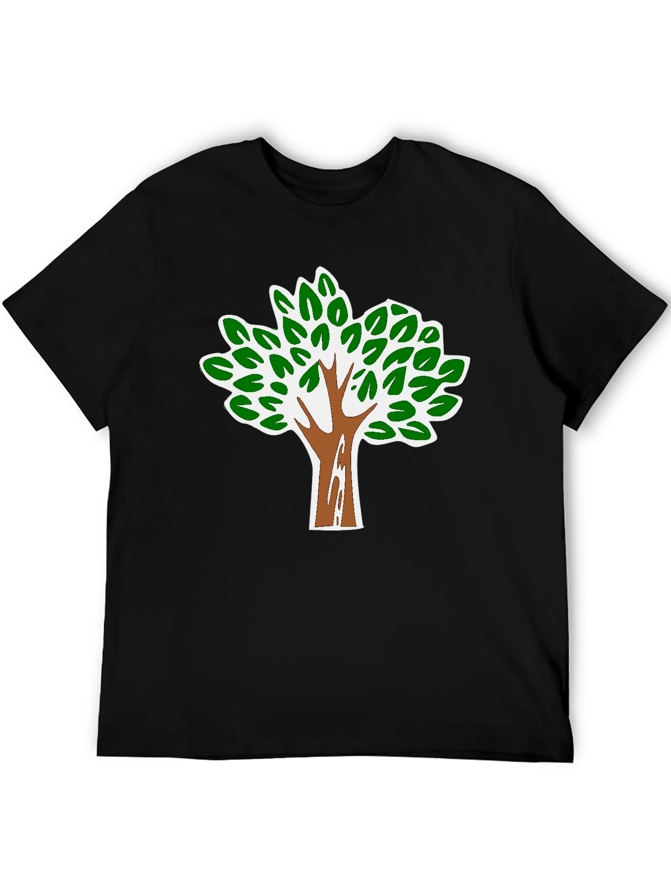 Nature Tree Graphic Tee - Black Cotton Blend