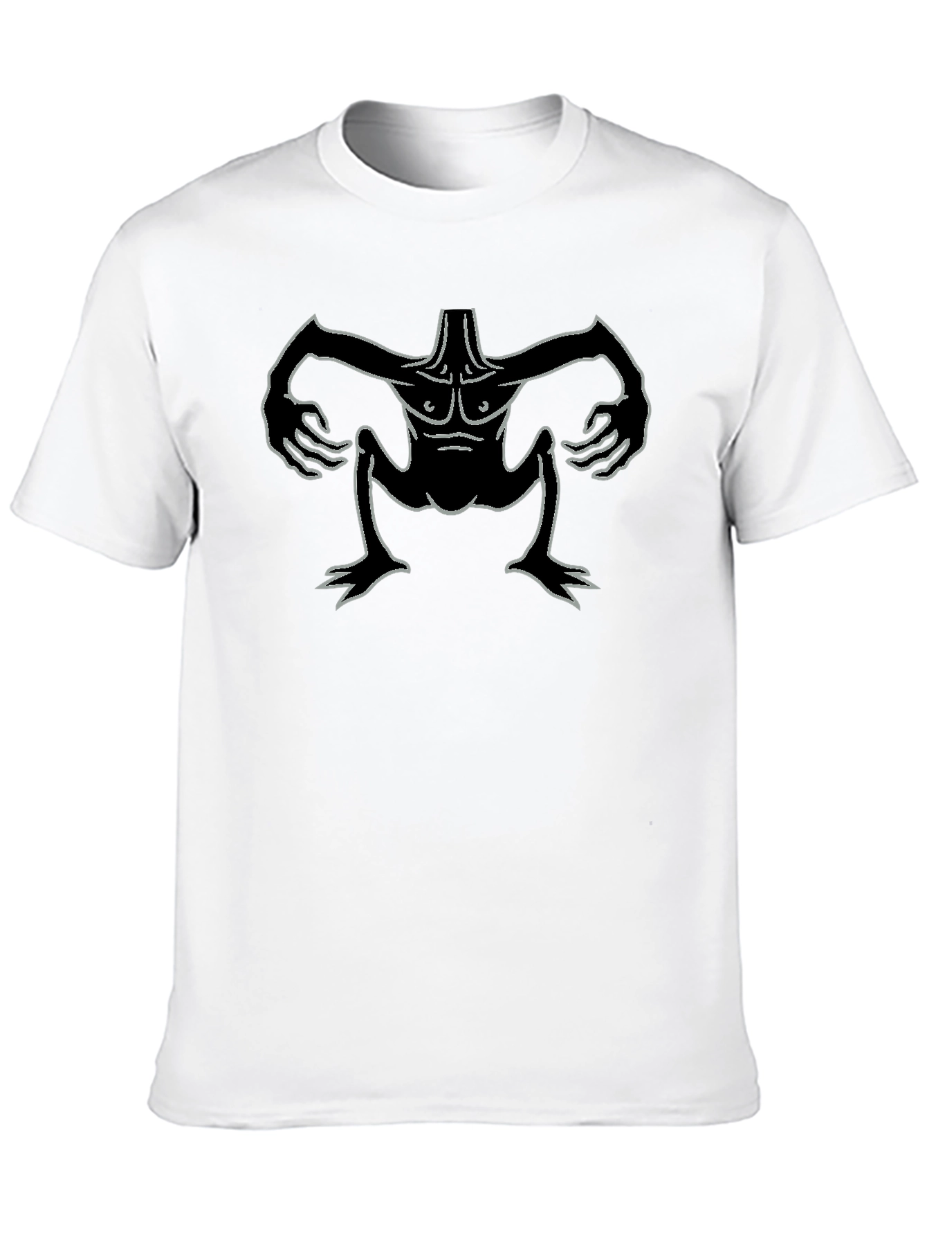 Mens Black T-Shirt with a Monster Design