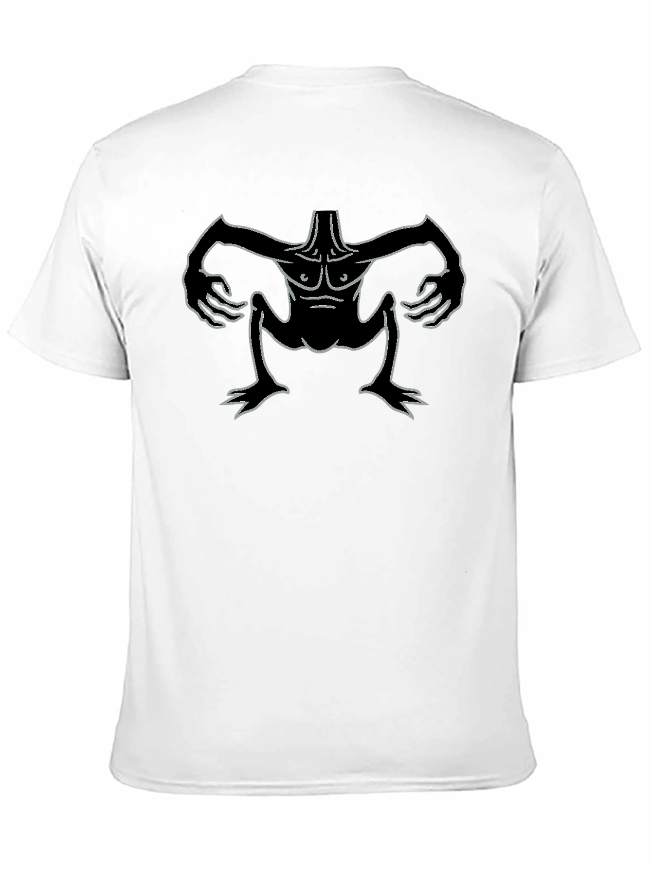 Mens Black T-Shirt with a Monster Design