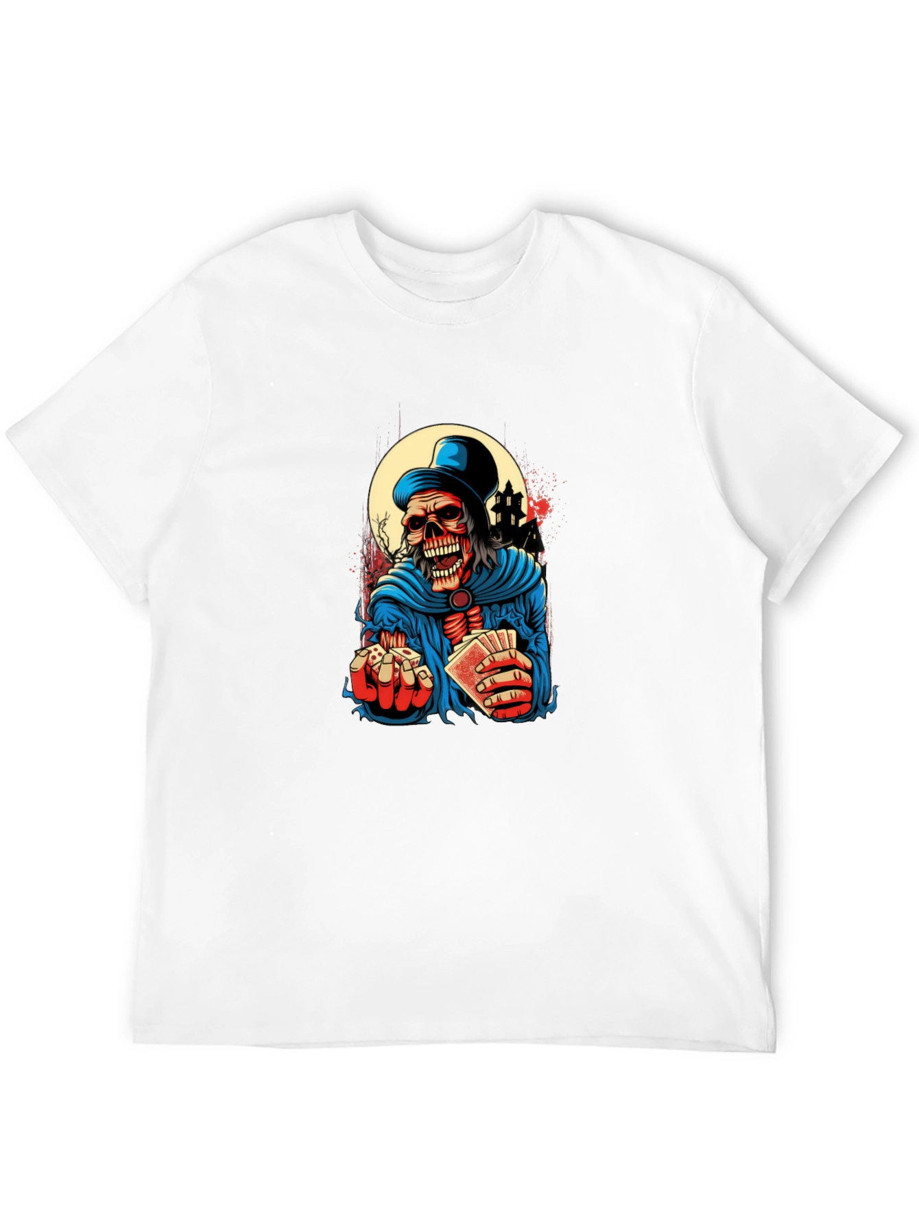 Skeleton Gambler Graphic Tee