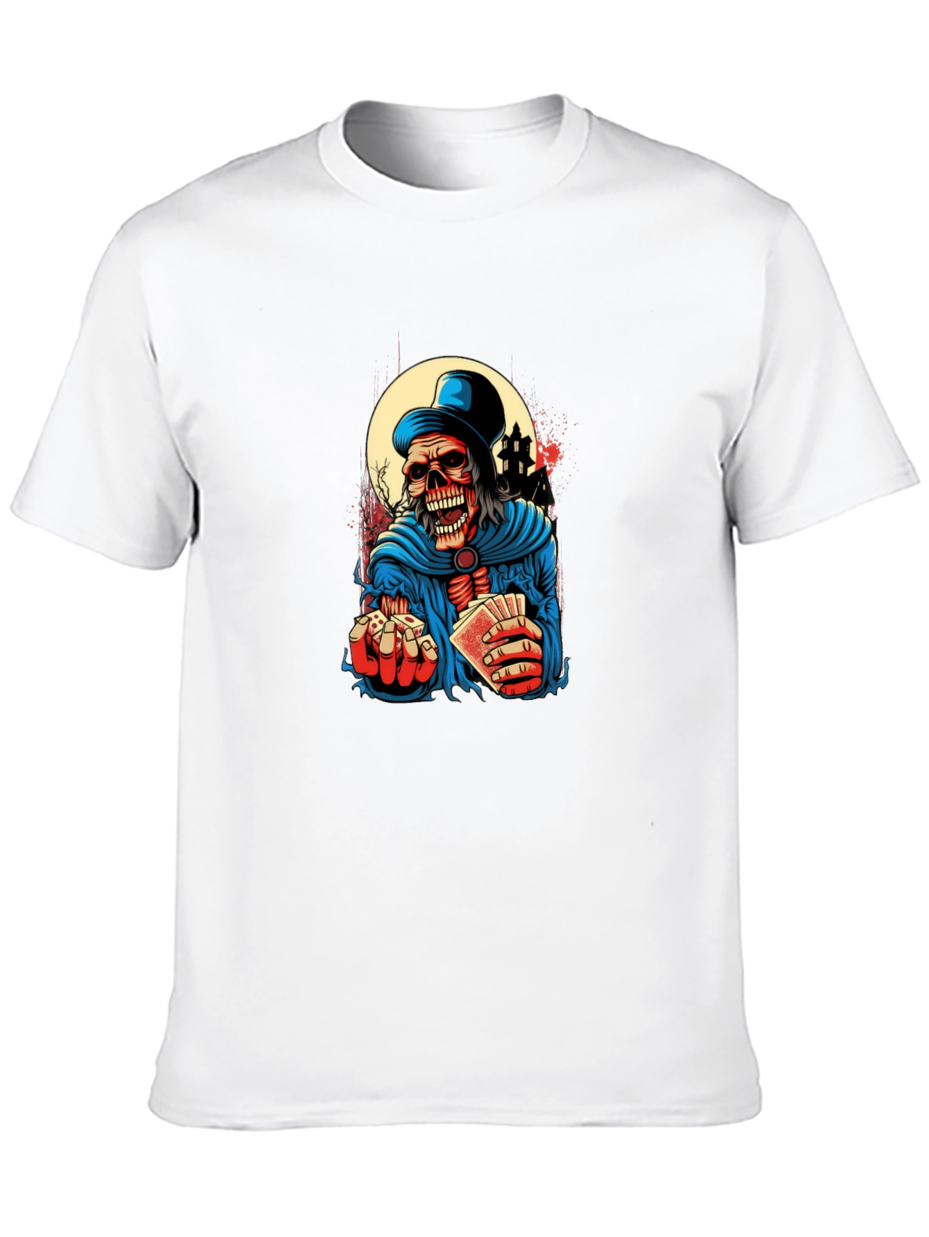 Skeleton Gambler Graphic Tee