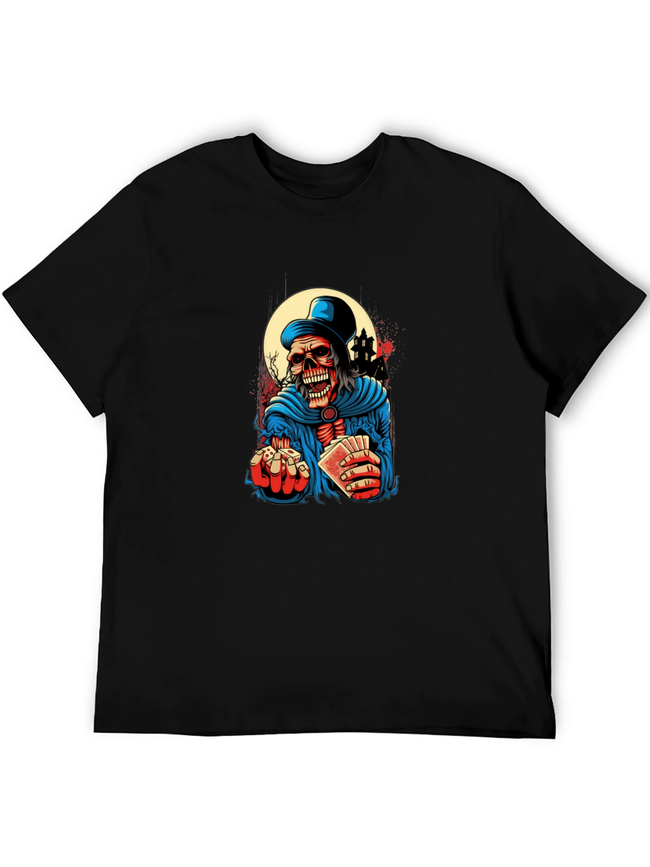 Skeleton Gambler Graphic Tee
