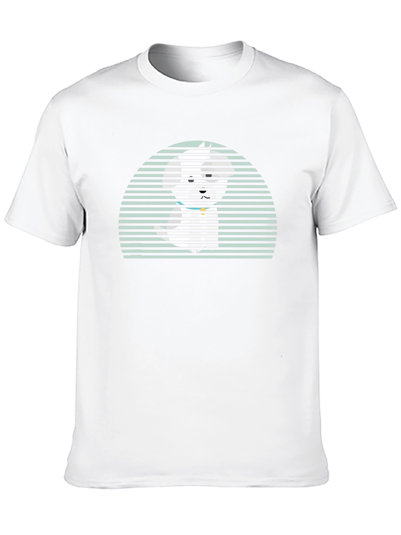 Retro Striped Dog T-Shirt