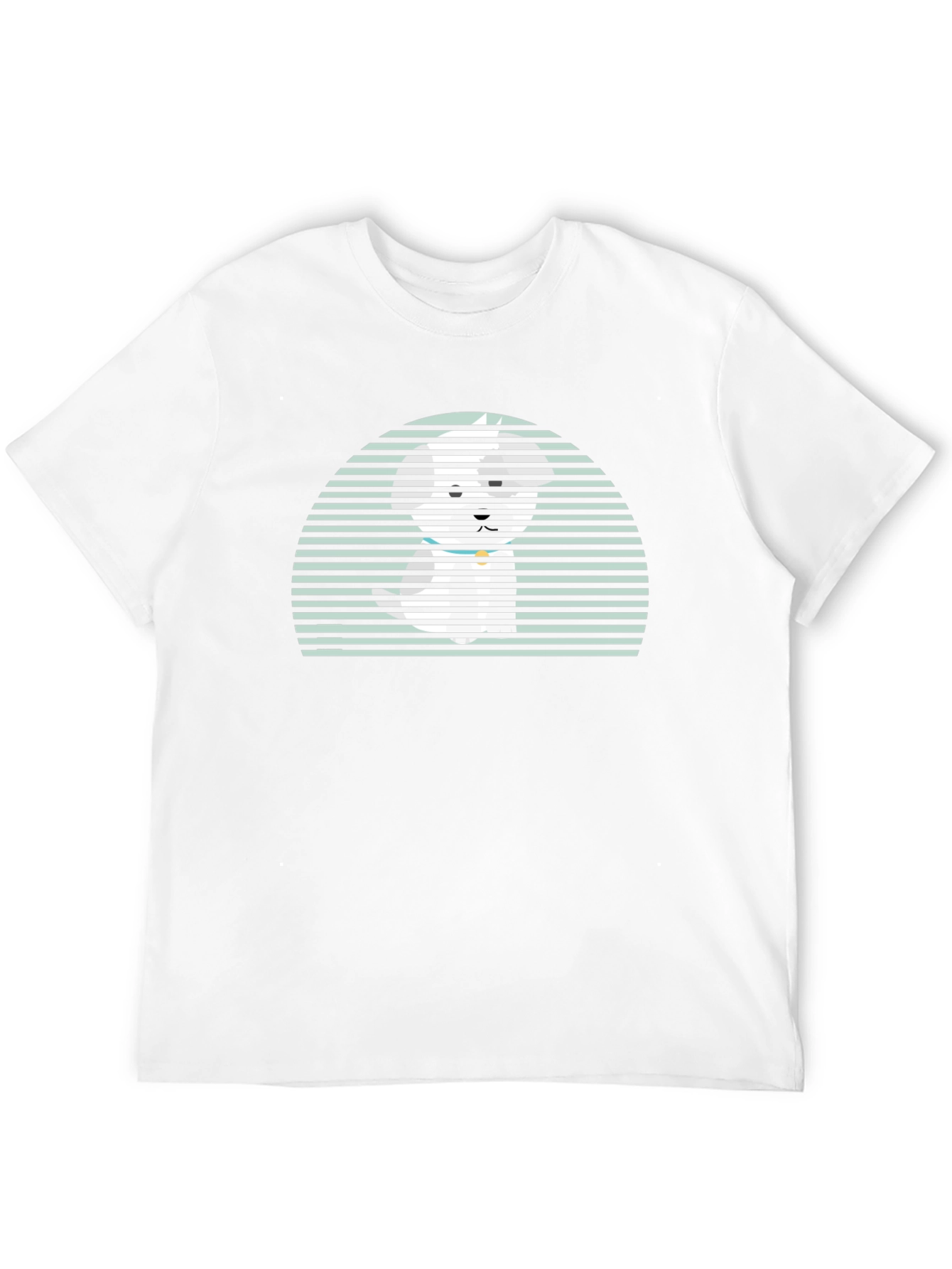 Retro Striped Dog T-Shirt