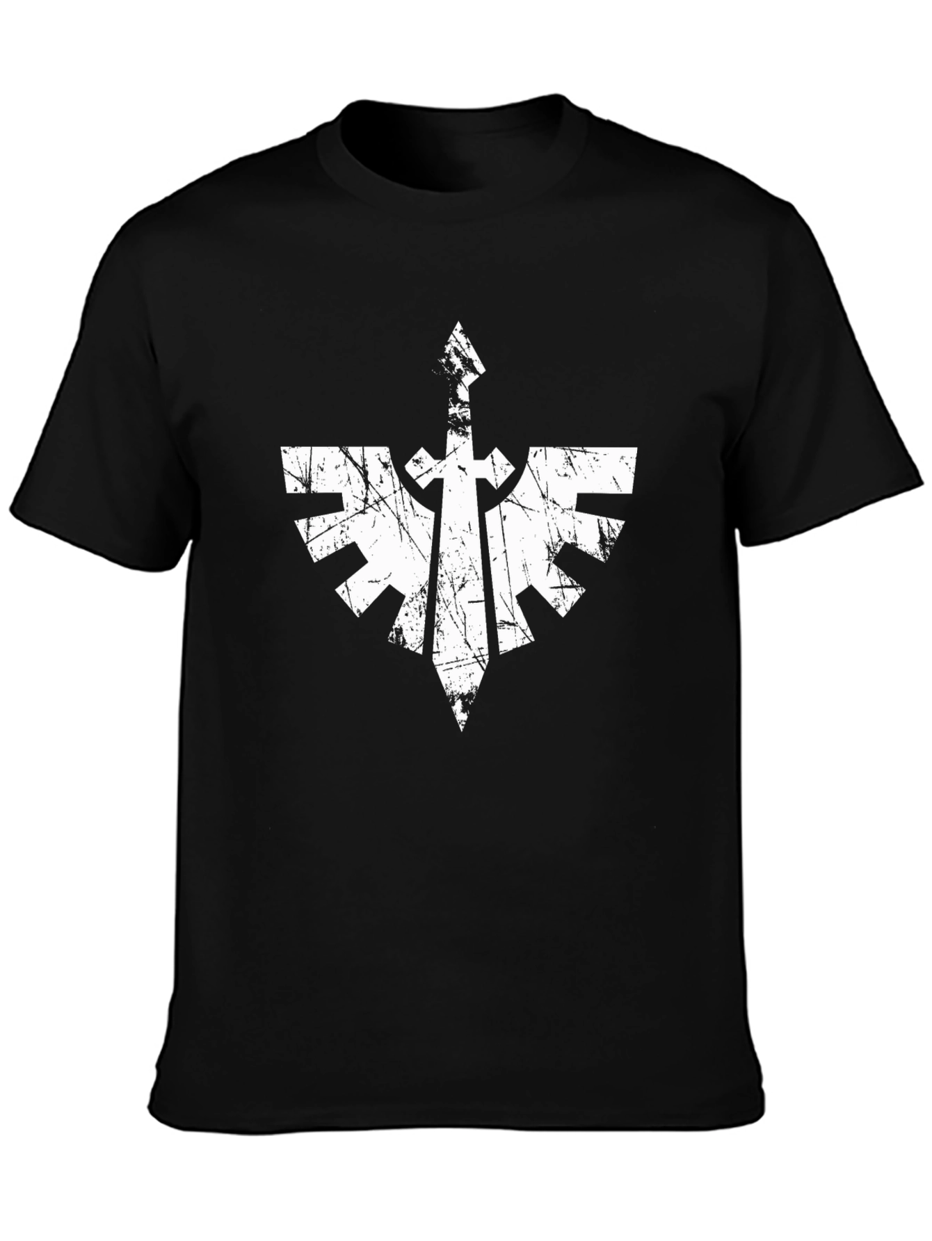 Graphic Print Tee - Grunge Emblem Design