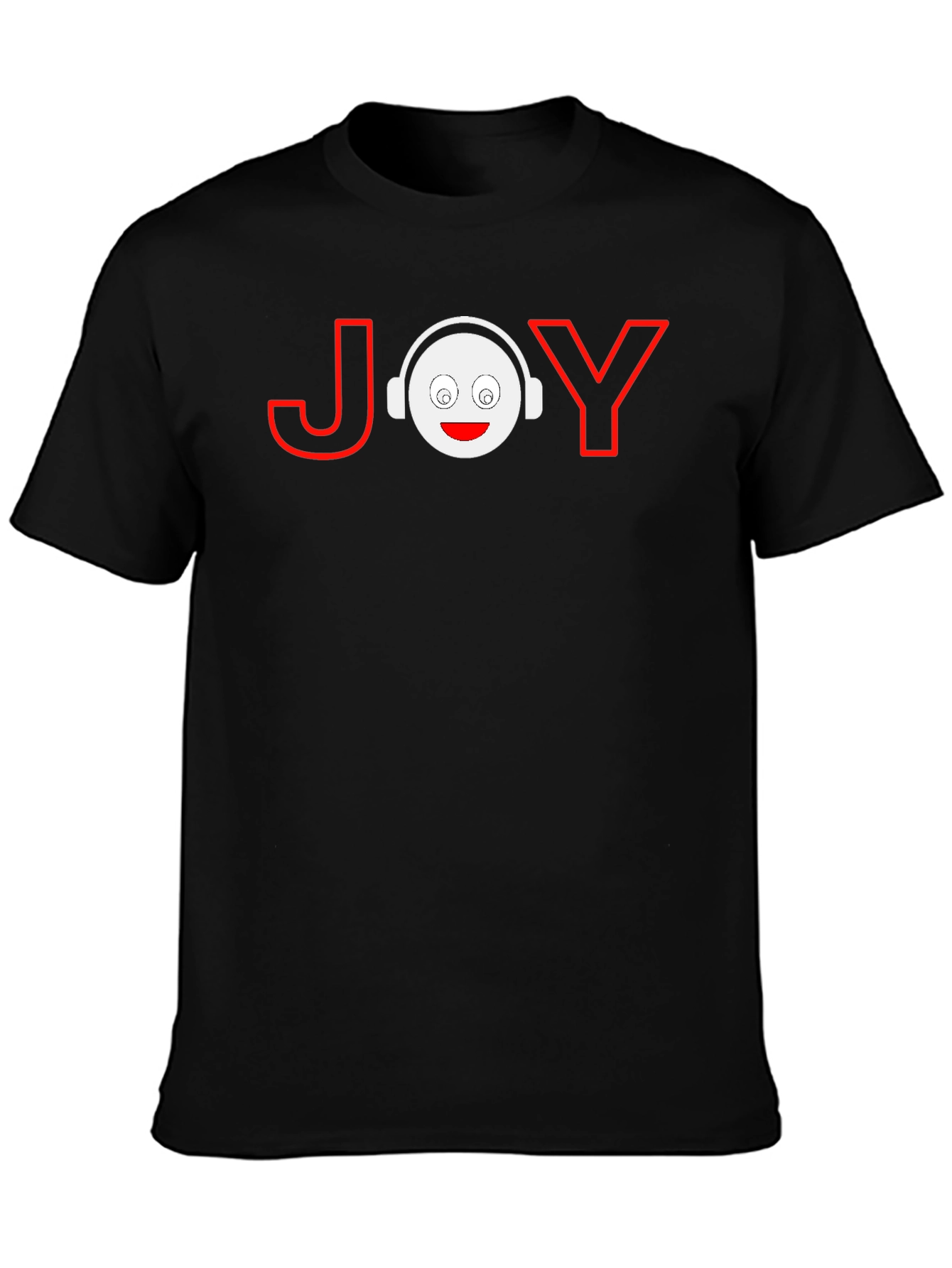 Joy Graphic T-Shirt - Black Crew Neck Tee