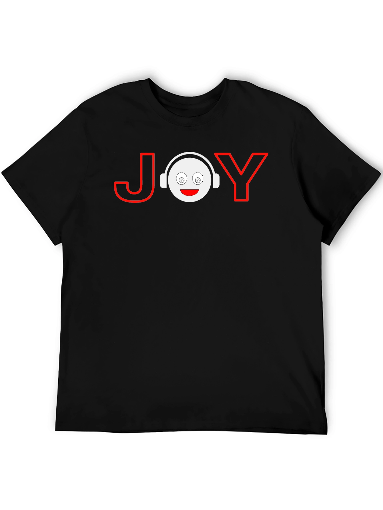 Joy Graphic T-Shirt - Black Crew Neck Tee