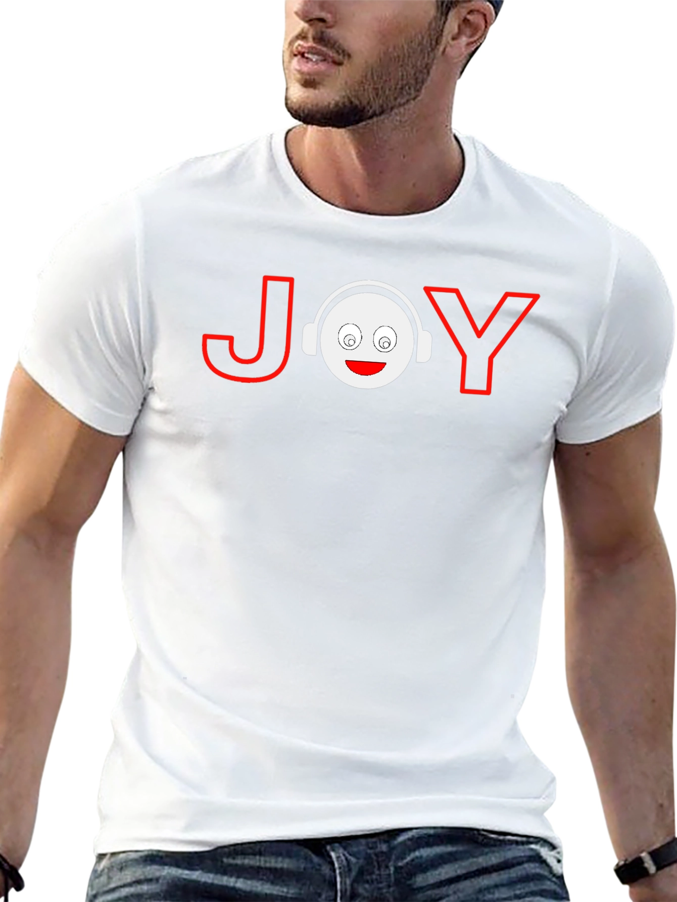 Joy Graphic T-Shirt - Black Crew Neck Tee
