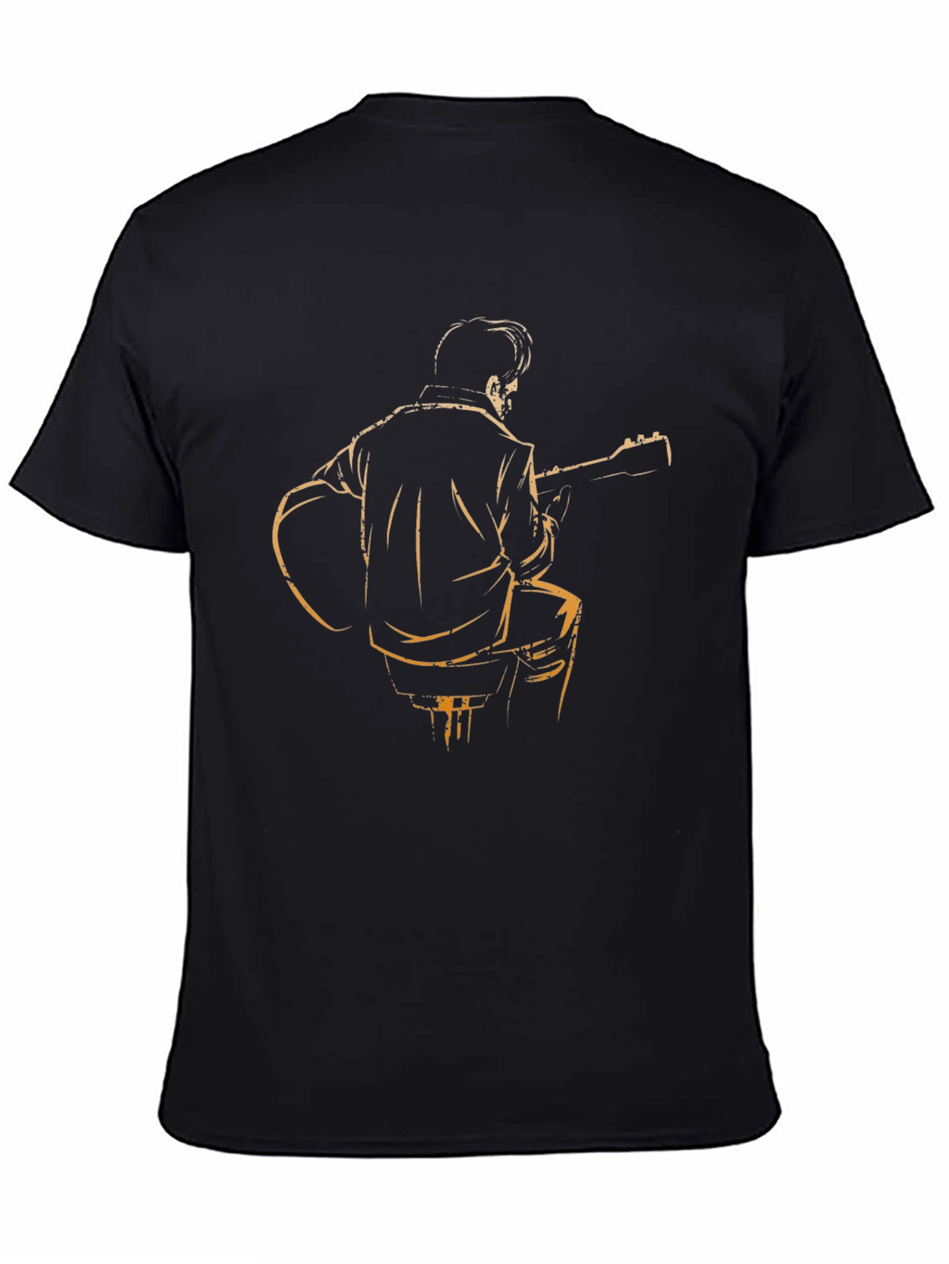 Guitar Player Graphic Tee - Black T-Shirt