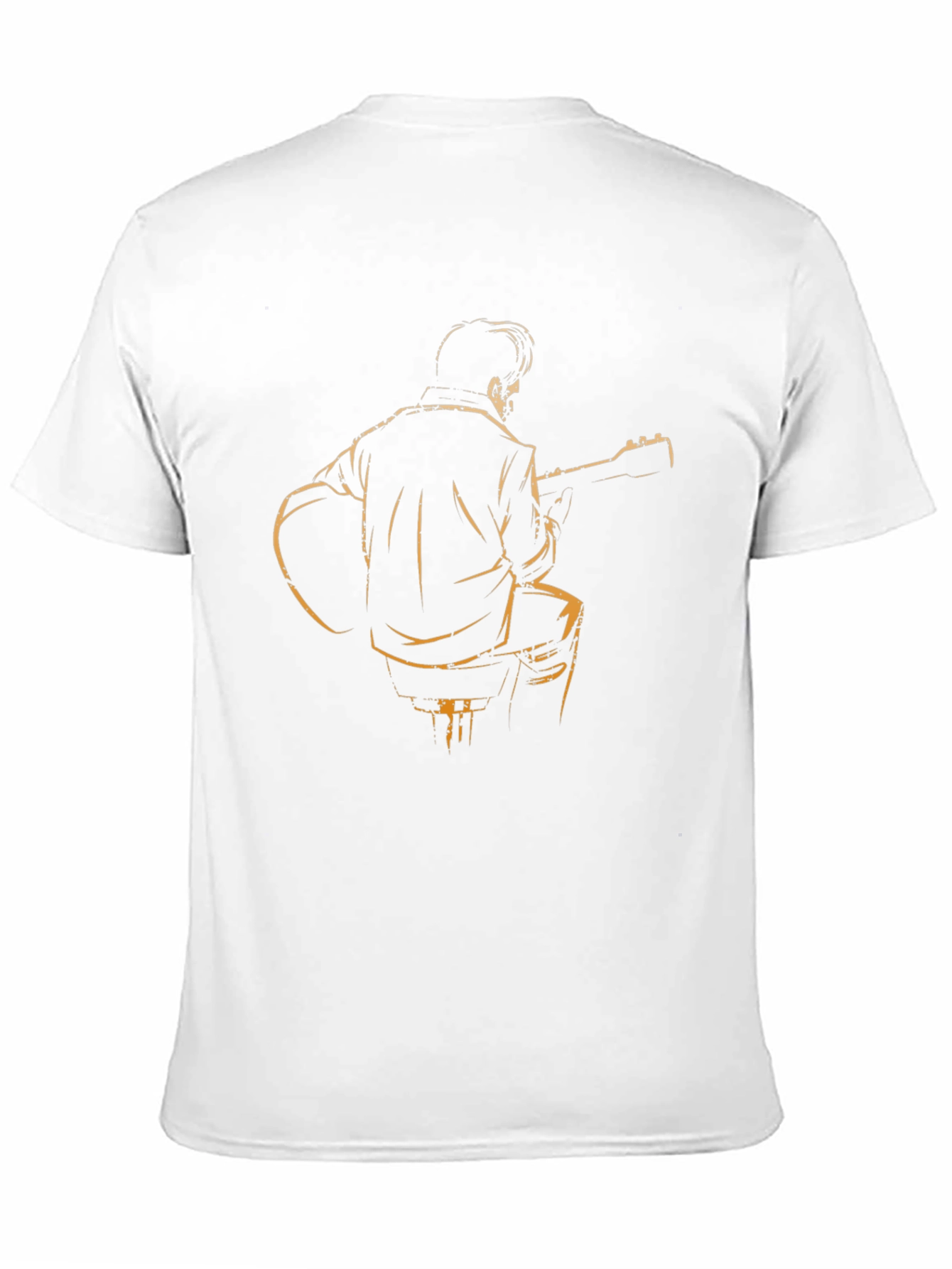 Guitar Player Graphic Tee - Black T-Shirt