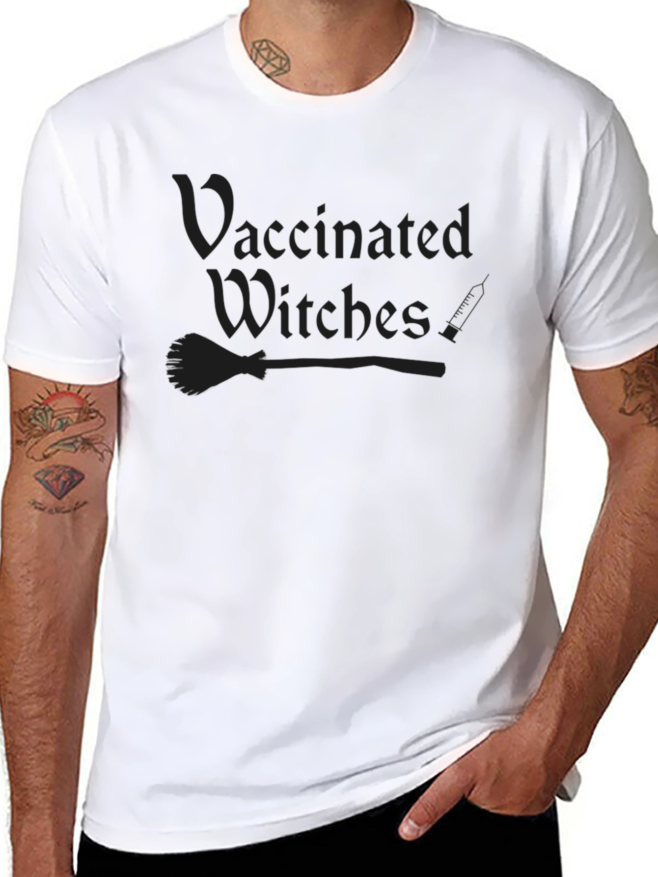 Vaccinated Witches T-Shirt - Dark Humor Tee