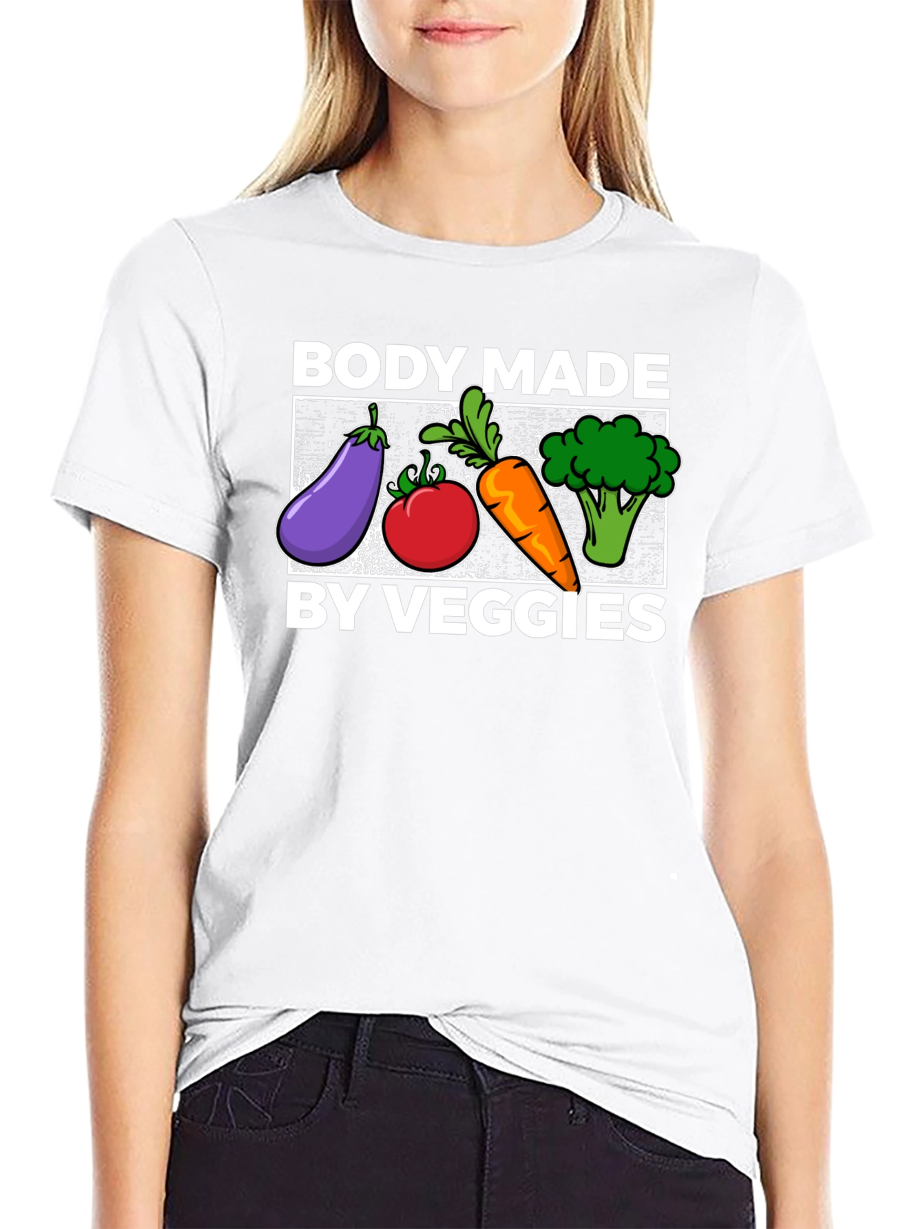 Body Made By Veggies Graphic T-Shirt