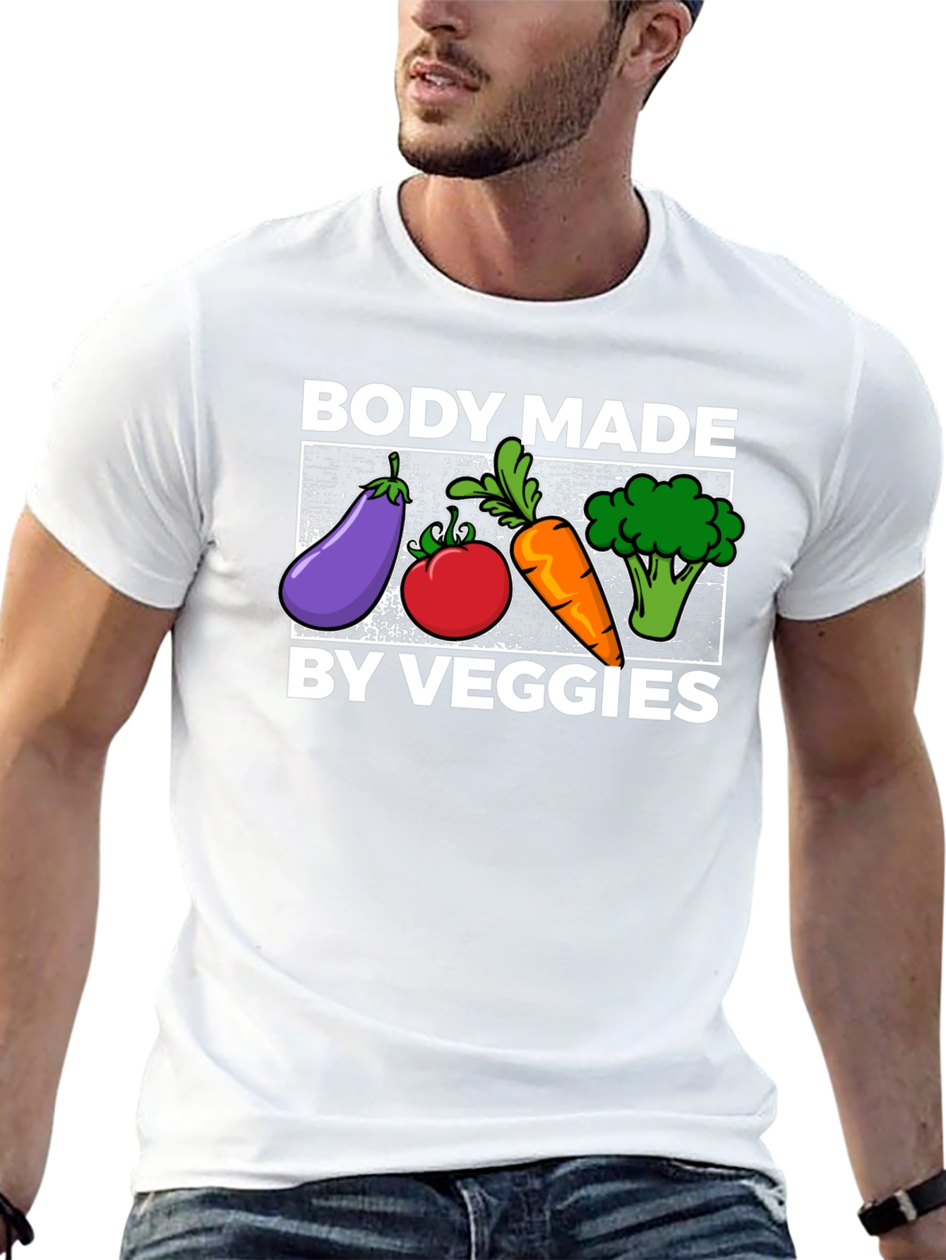 Body Made By Veggies Graphic T-Shirt