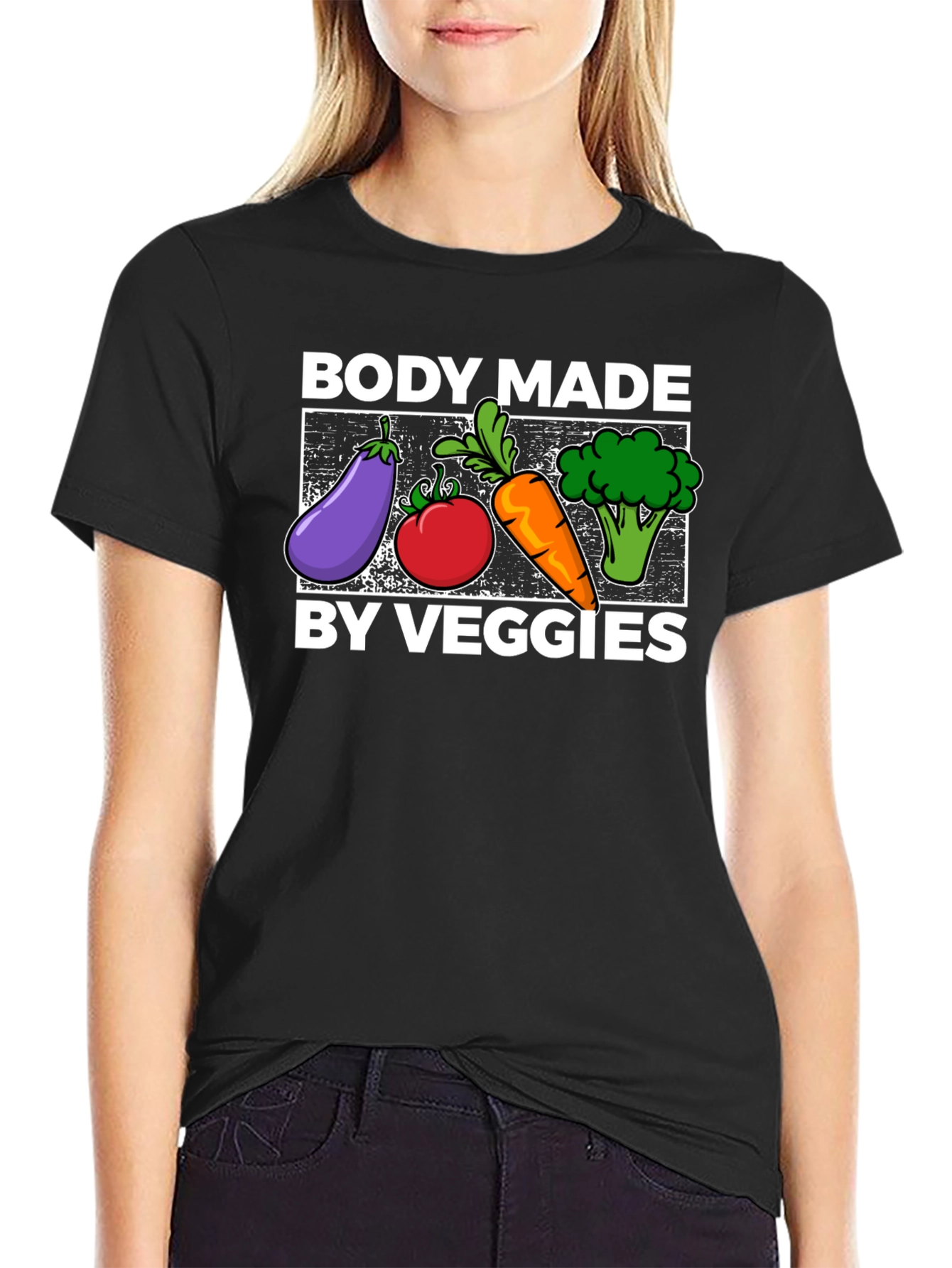 Body Made By Veggies Graphic T-Shirt