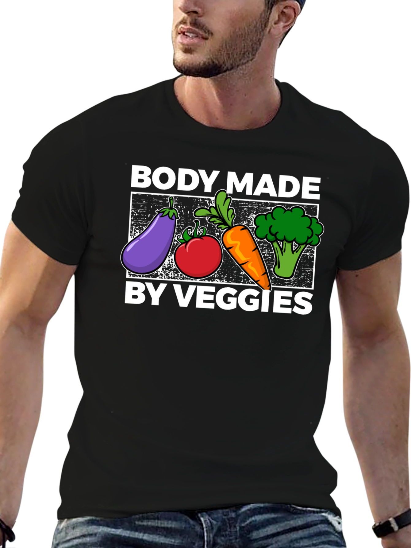 Body Made By Veggies Graphic T-Shirt
