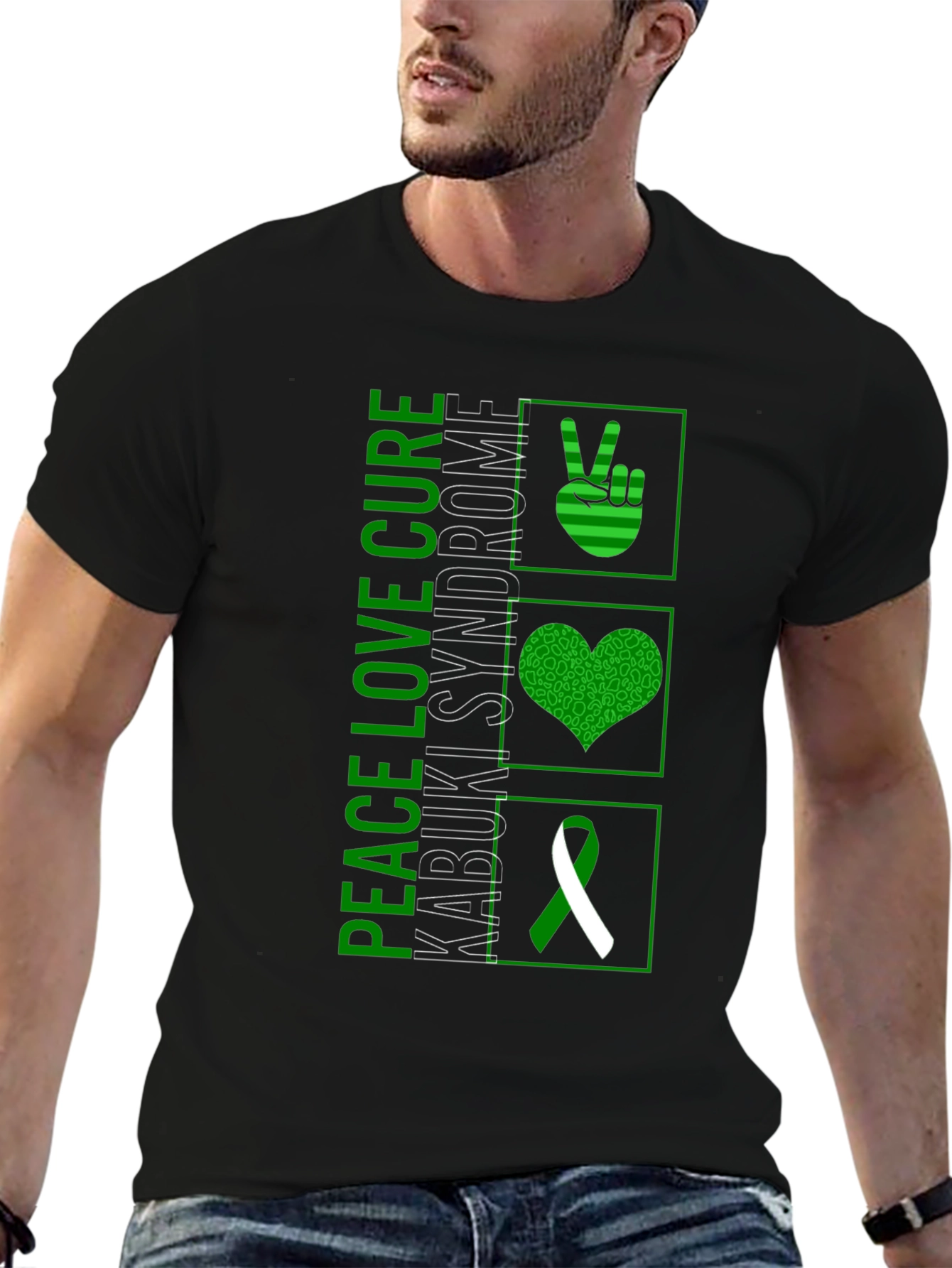 Peace Love Cure Kabuki Syndrome Awareness T-Shirt