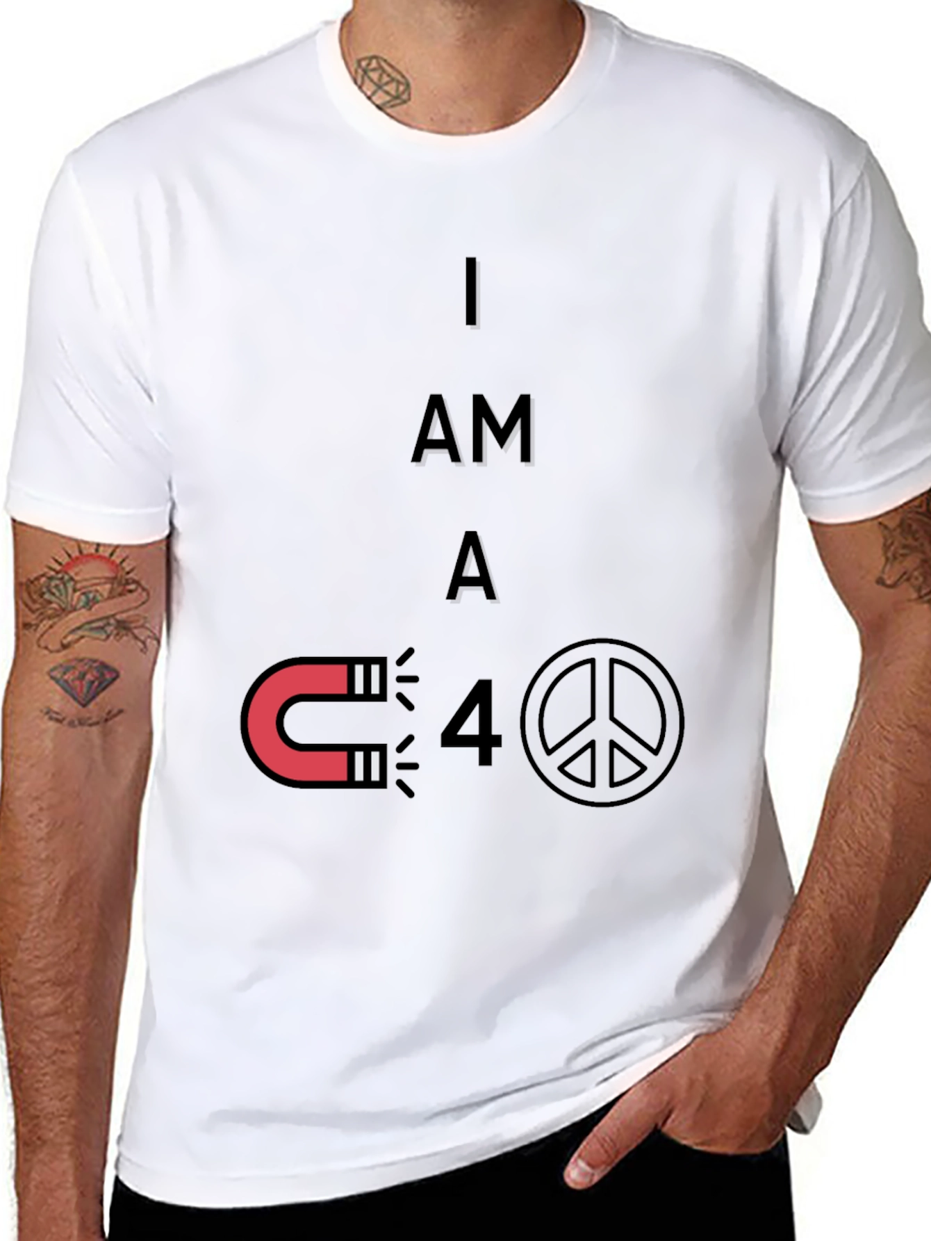 Magnet Peace Funny Graphic T-Shirt